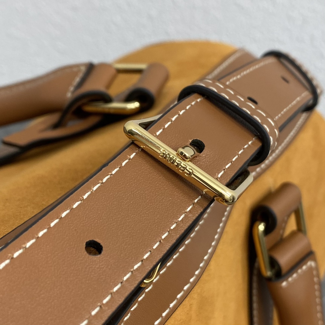 Bagsaaa Ce1i*e OSTON in Suede Calfskin 119573 Brown - 31cm