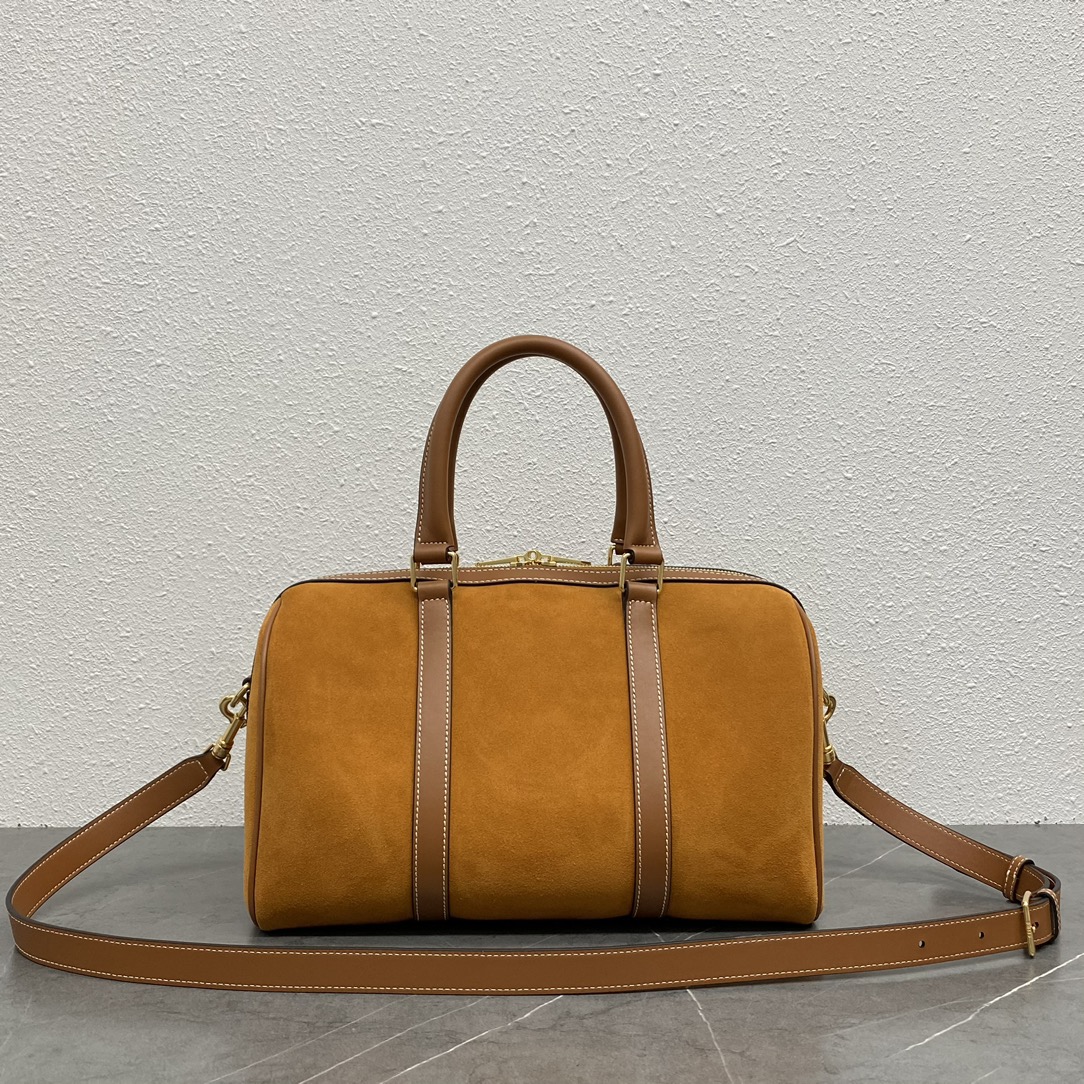 Bagsaaa Ce1i*e OSTON in Suede Calfskin 119573 Brown - 31cm