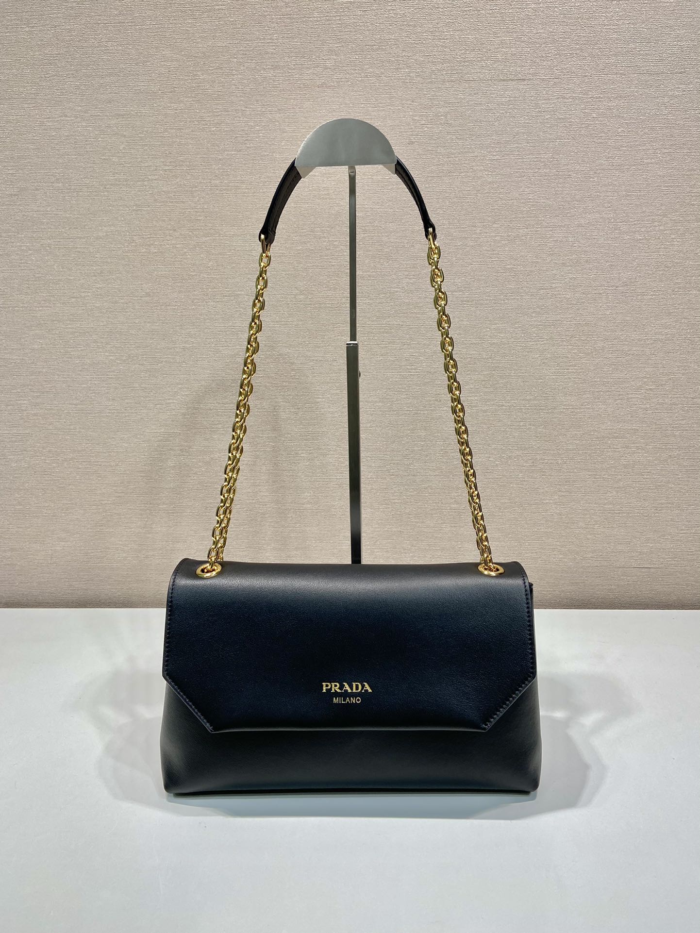 Bagsaaa Pra*a Doux medium leather shoulder bag 1BD371 black - 29cm