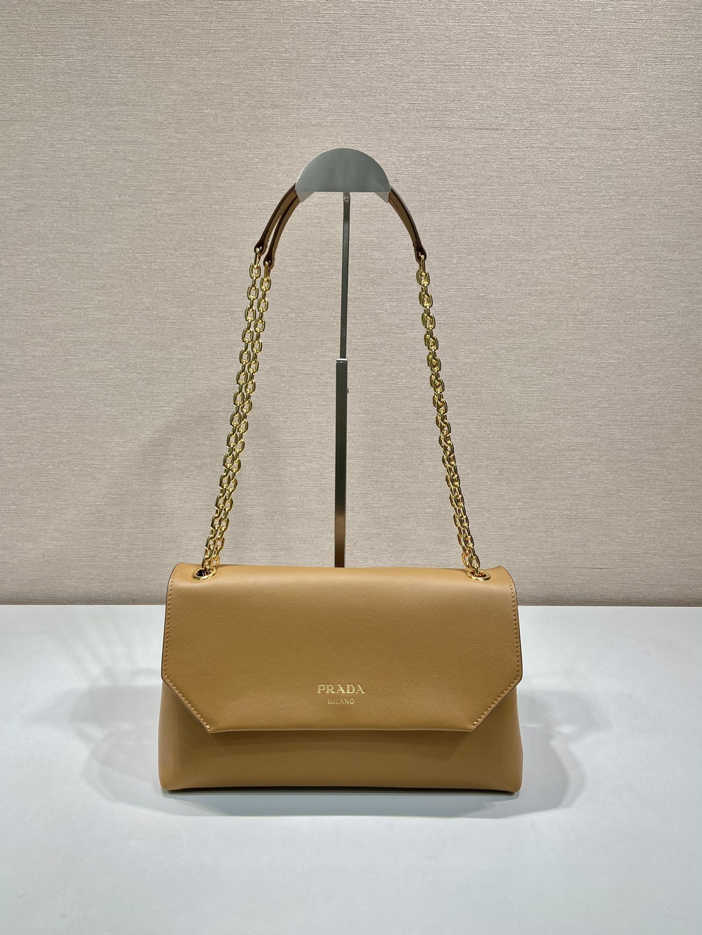 Bagsaaa Pra*a Doux medium leather shoulder bag 1BD371 beige - 29cm
