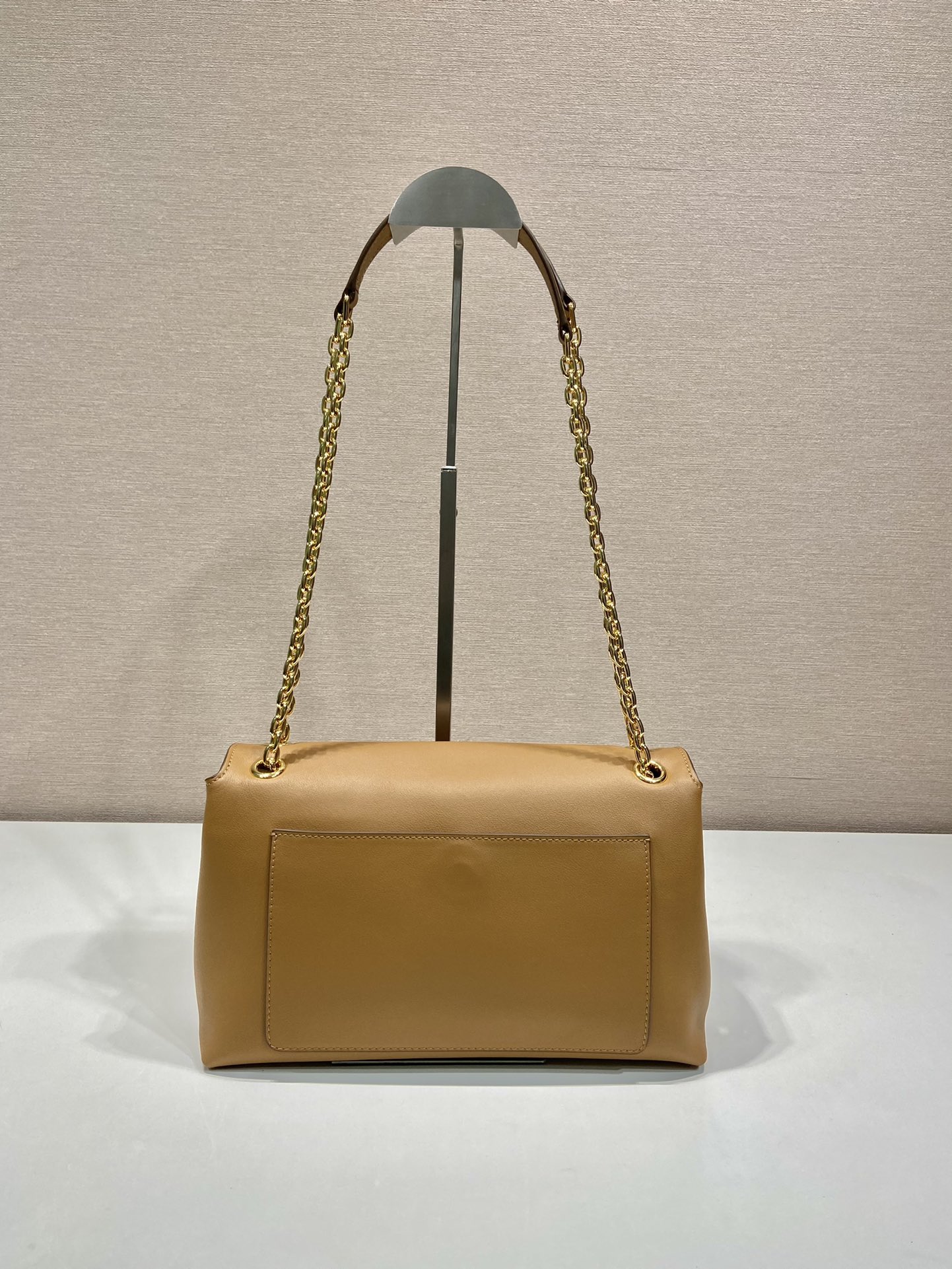 Bagsaaa Pra*a Doux medium leather shoulder bag 1BD371 beige - 29cm