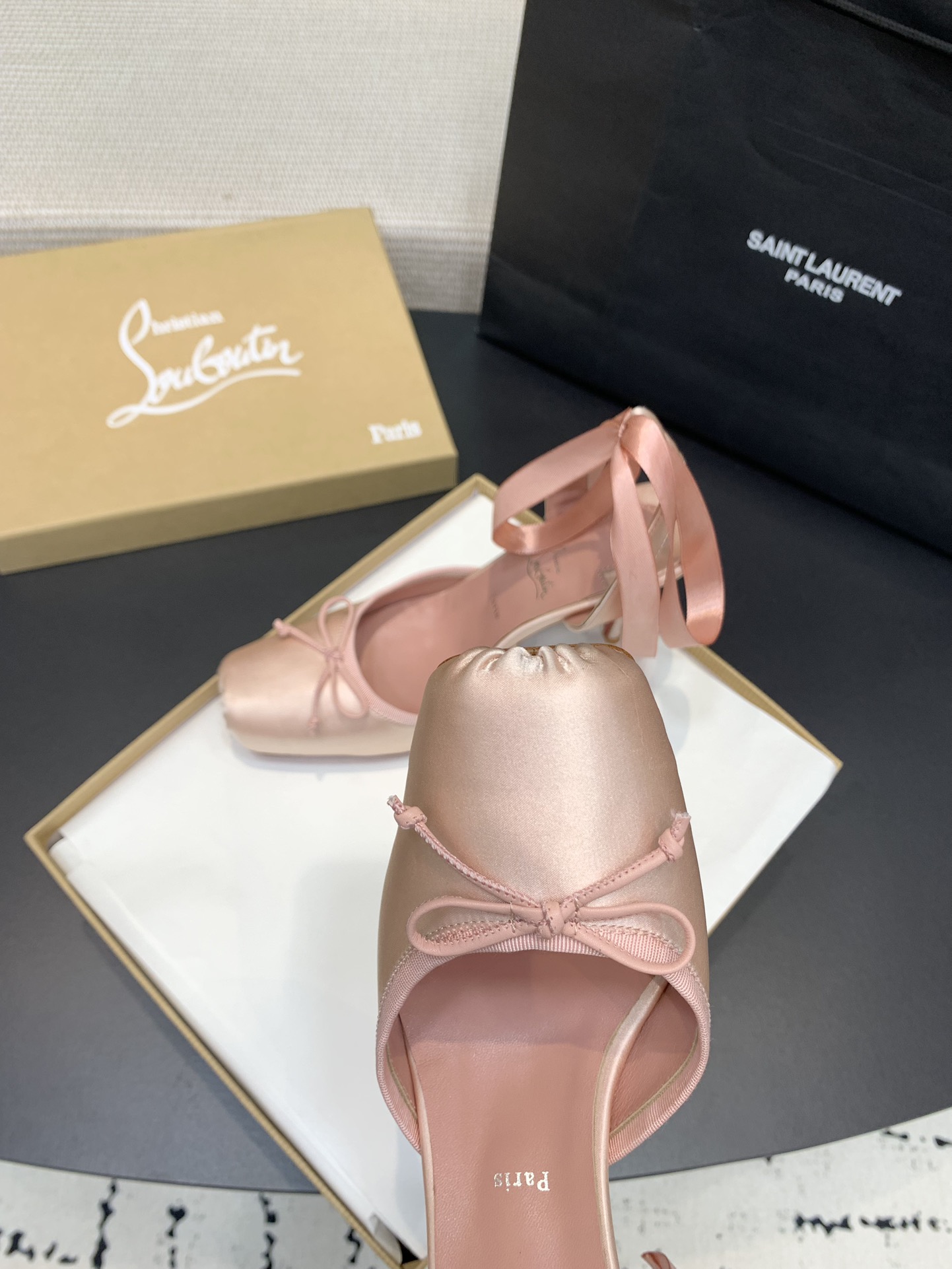 Bagsaaa Chr1st1an Louboutin Cassia Lace Up Pink - 10cm
