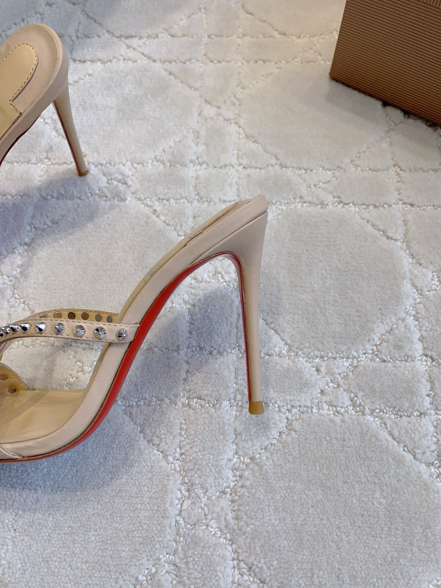Bagsaaa Chr1st1an Louboutin 85mm Tatoosh Spikes mules nude