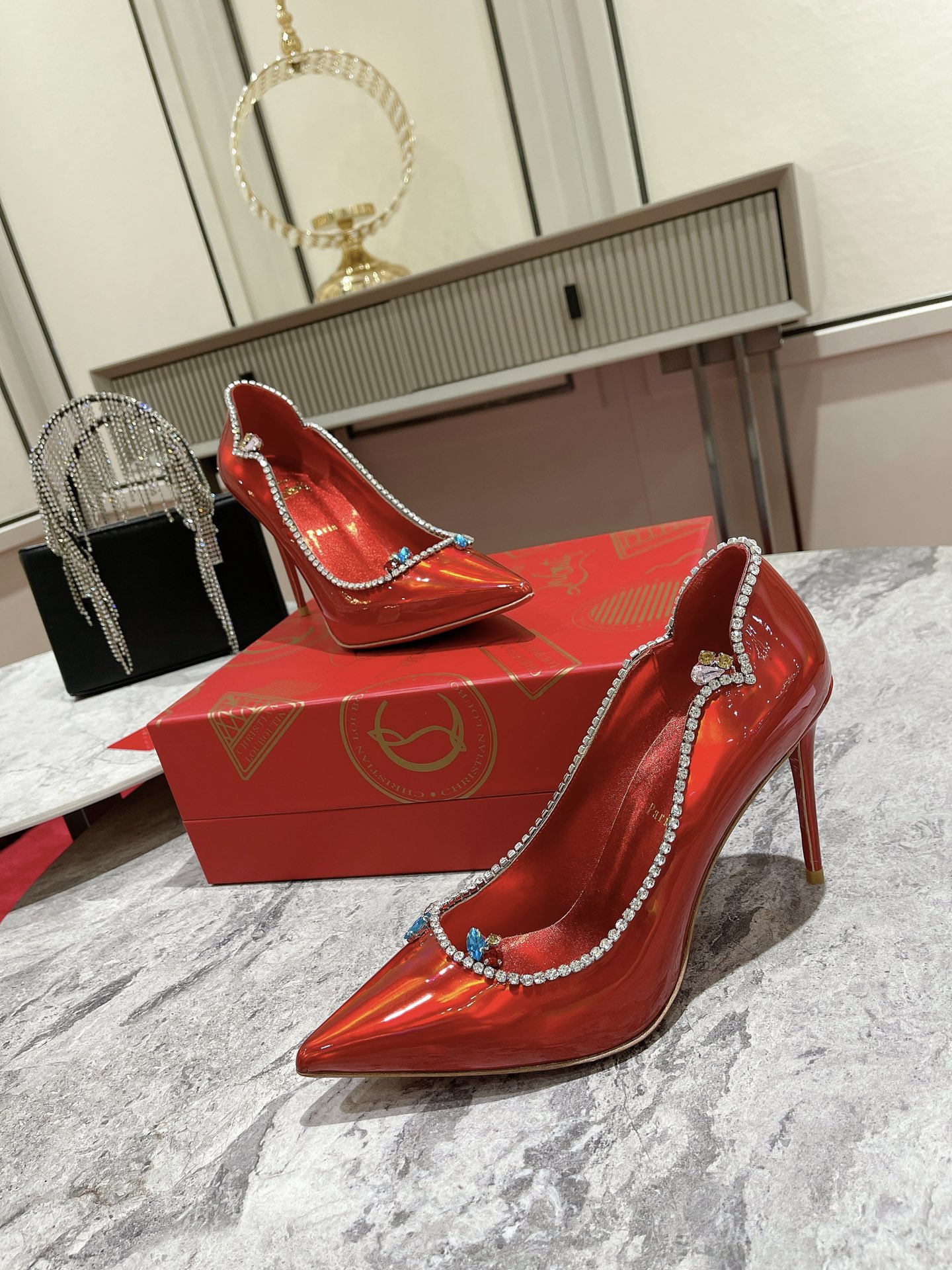Bagsaaa Chr1st1an Louboutin Red Patent Heels 10cm