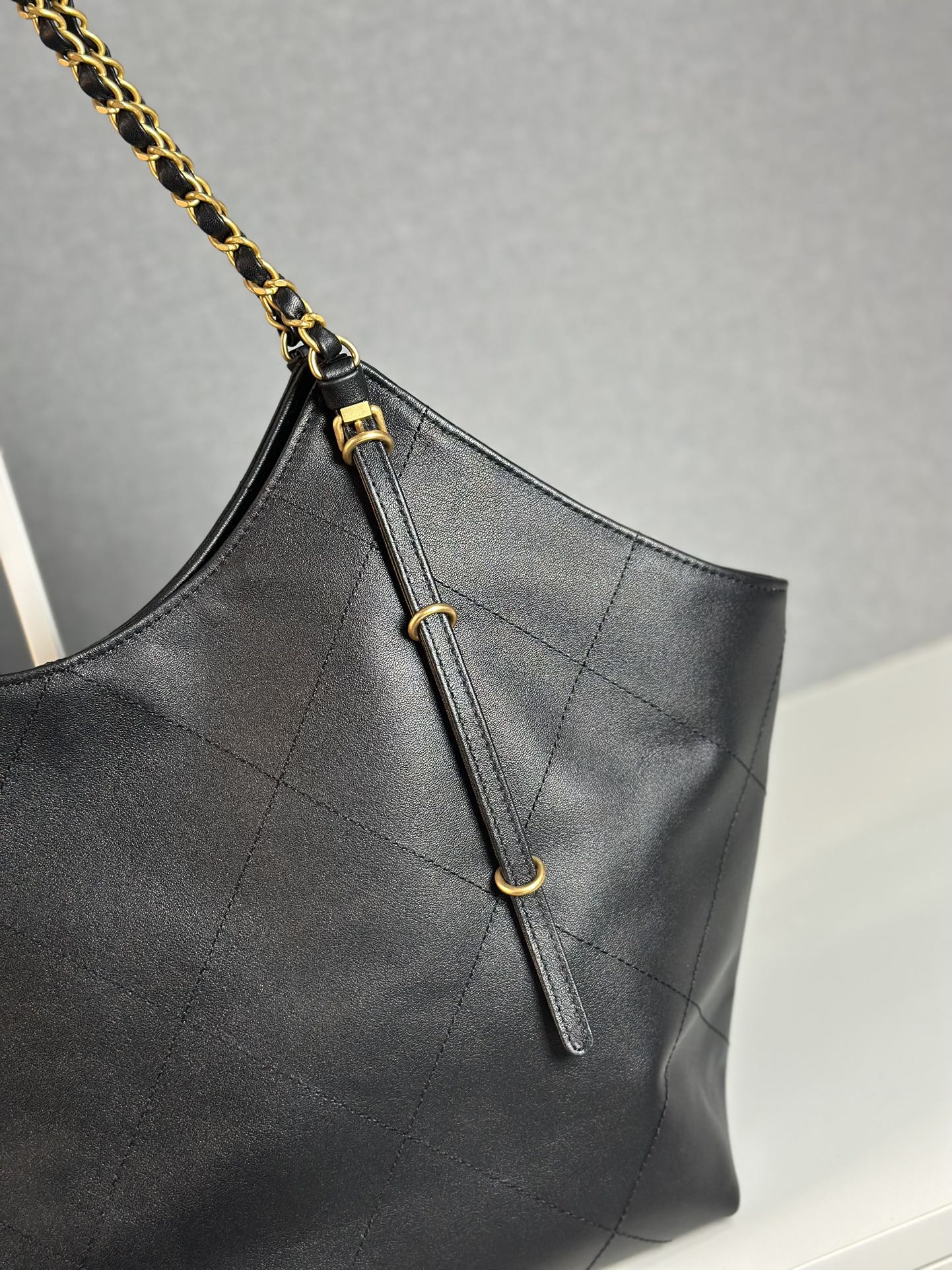 Bagsaaa Ch**el Maxi Shopping Bag AS5463 Black - 36 x 59 x 13cm