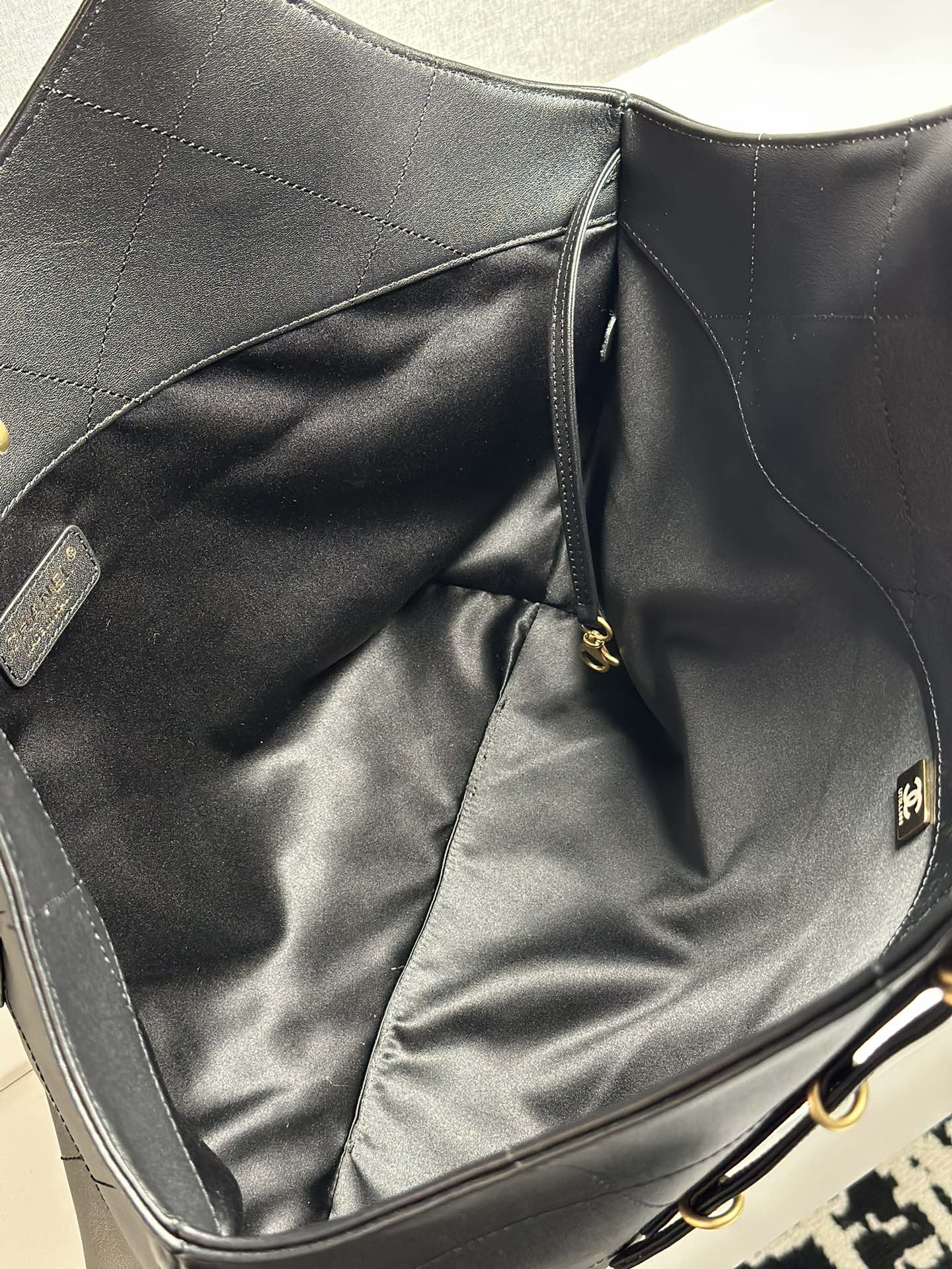 Bagsaaa Ch**el Maxi Shopping Bag AS5463 Black - 36 x 59 x 13cm