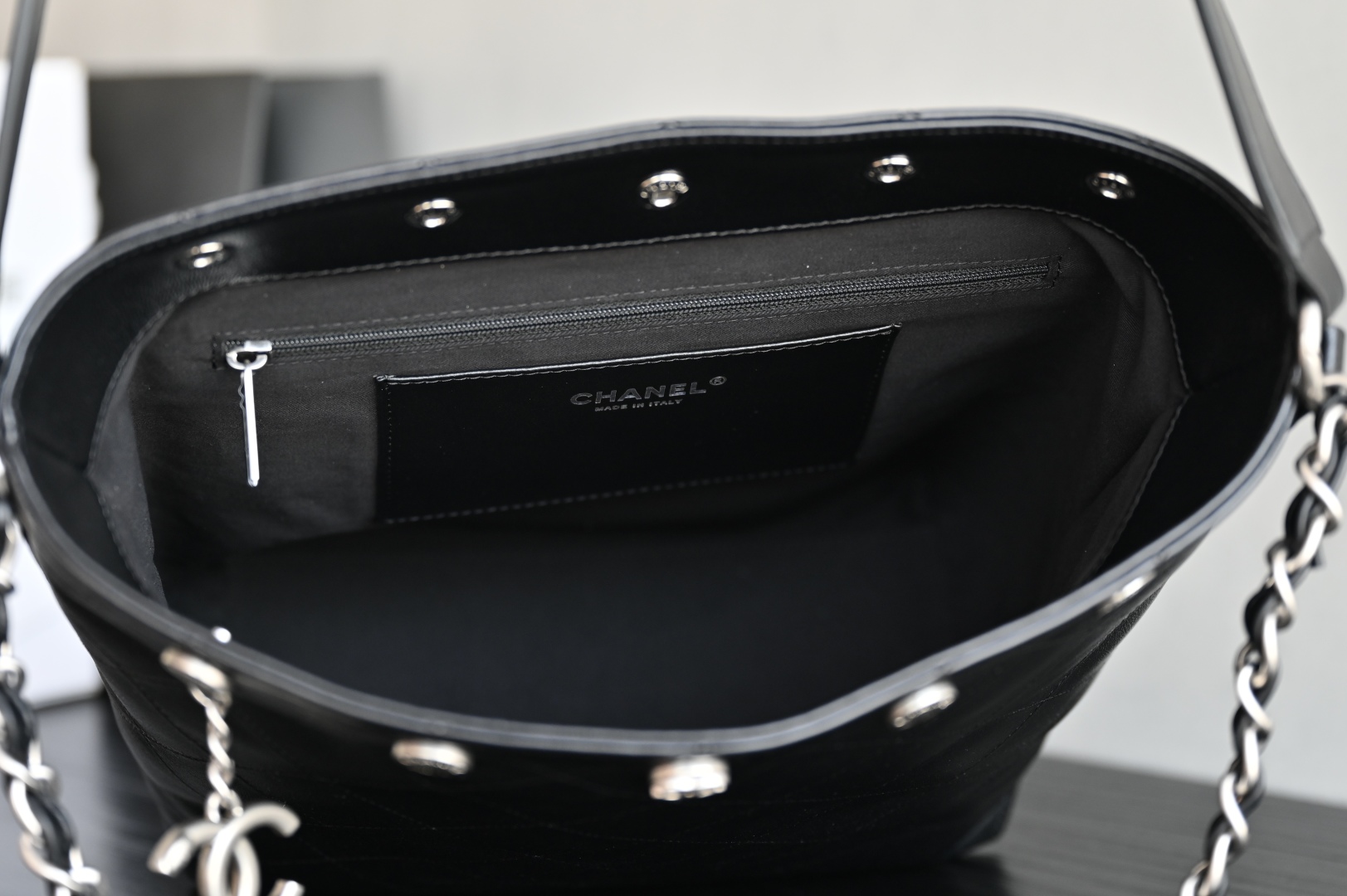 Bagsaaa Ch**el Large Bucket Bag AS5406 Black - 31cm