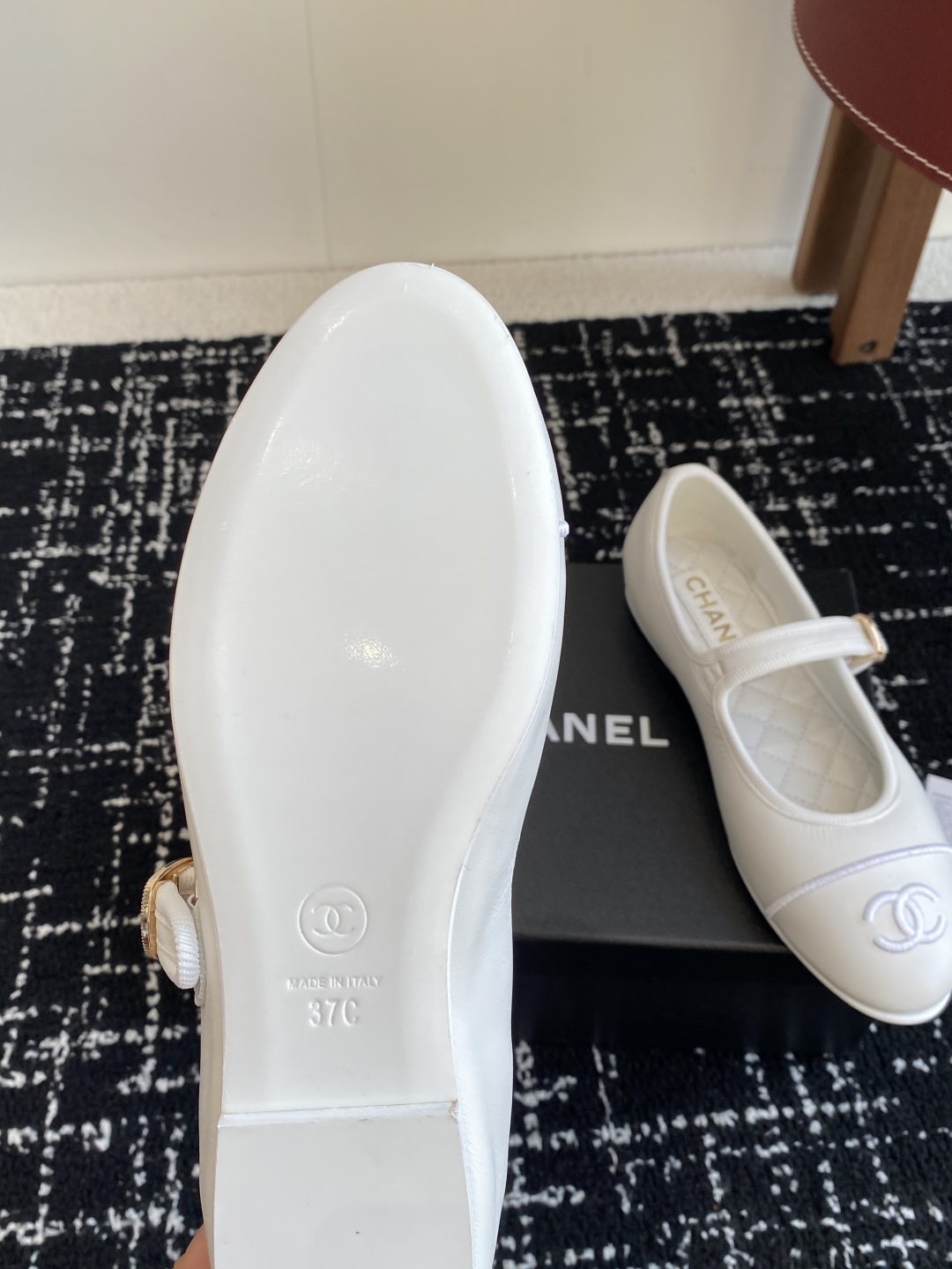 Bagsaaa Ch**el Ballerines full white