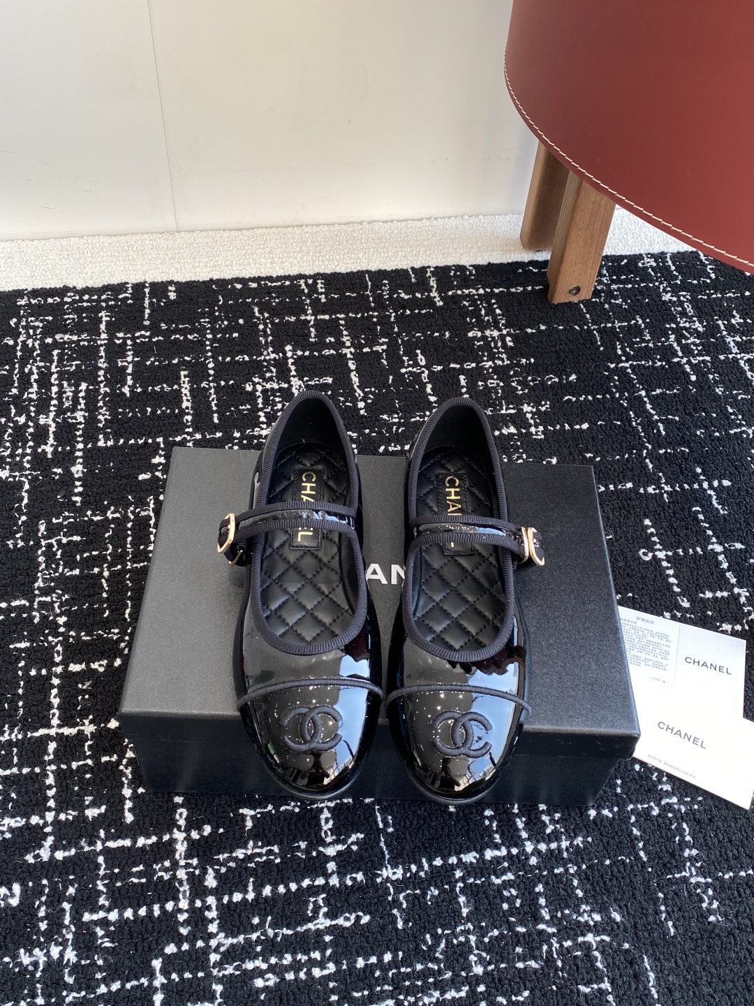 Bagsaaa Ch**el Ballerines black patent