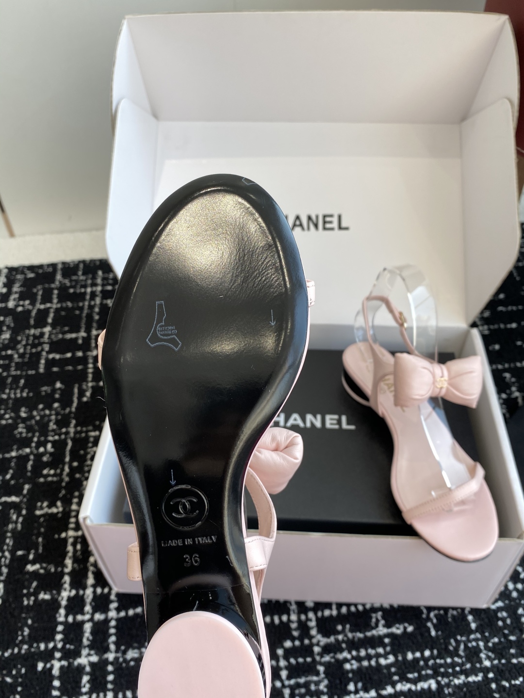 Bagsaaa Ch**el Sandals G46193 Pink Lambskin