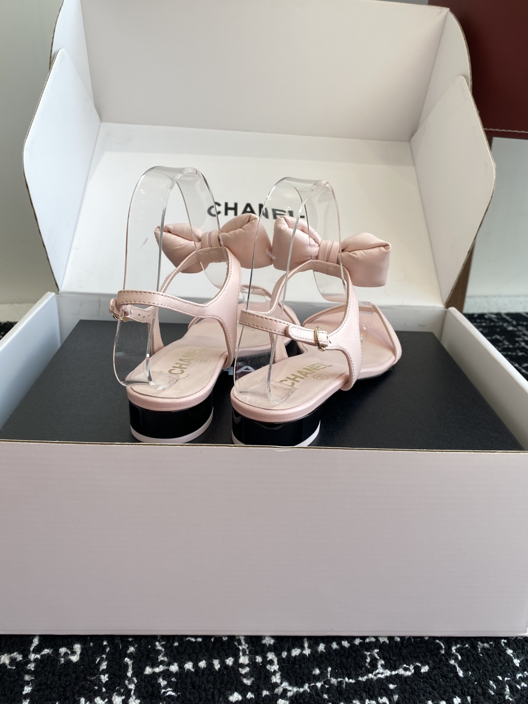 Bagsaaa Ch**el Sandals G46193 Pink Lambskin