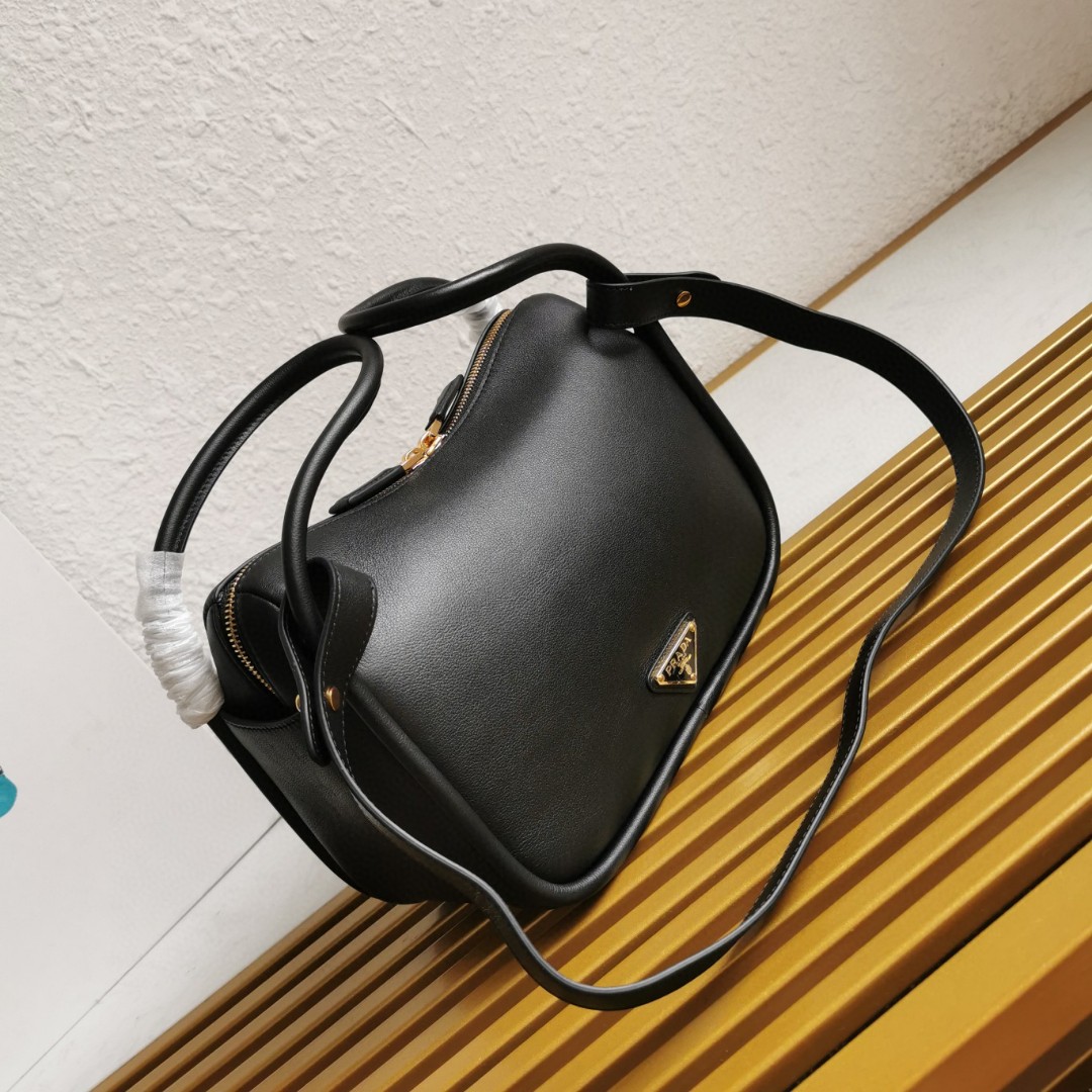 Bagsaaa Pra*a Darling leather handbag 1BA451 Black - 25cm