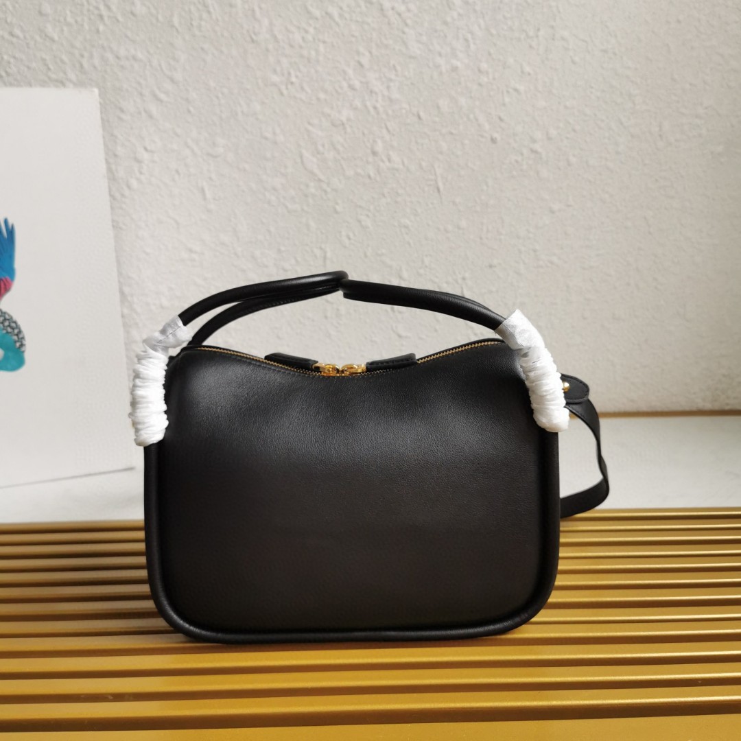 Bagsaaa Pra*a Darling leather handbag 1BA451 Black - 25cm