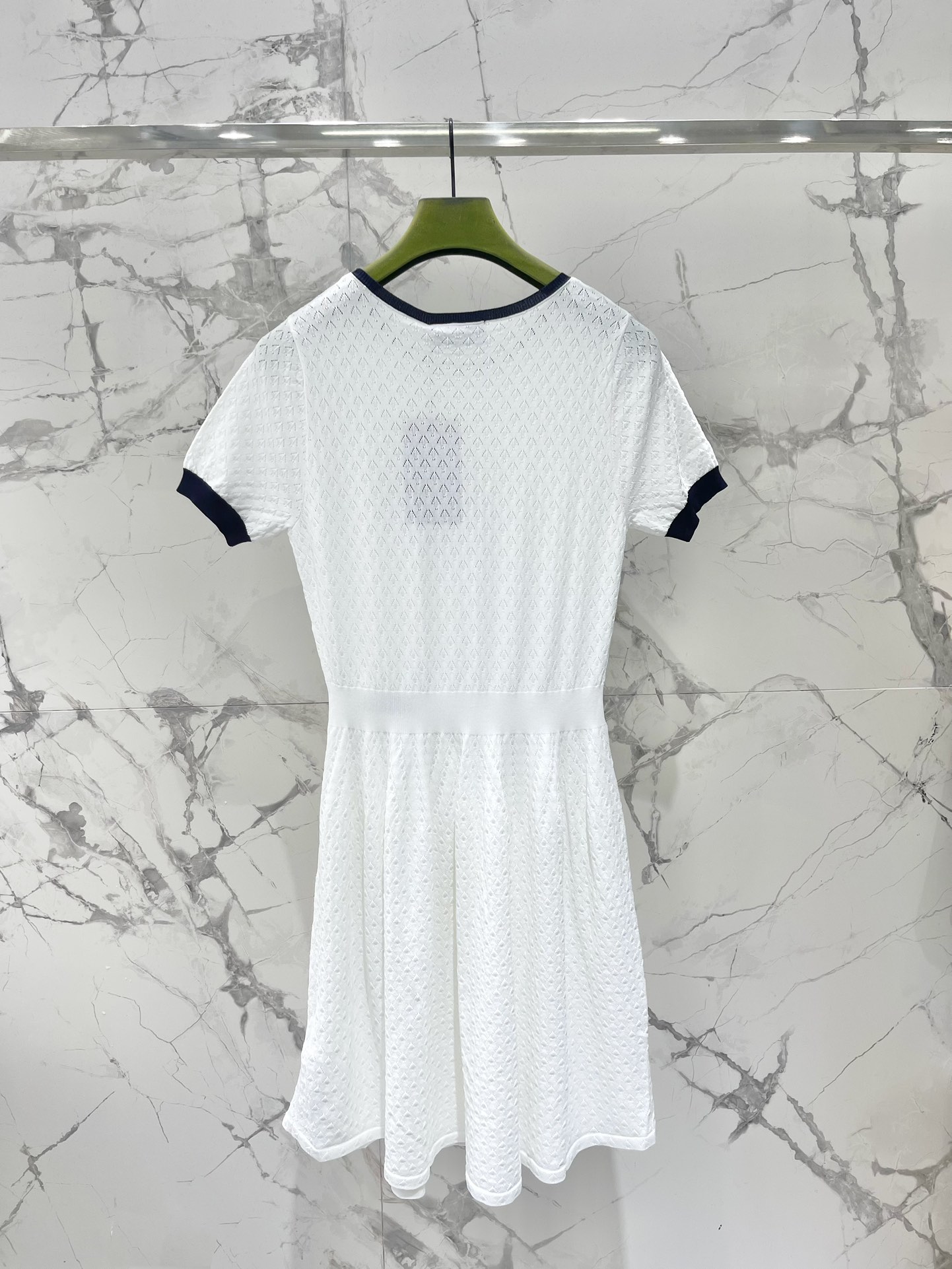 Bagsaaa Gvc*1 Flared Dress With Logo Lettering Embroidery White