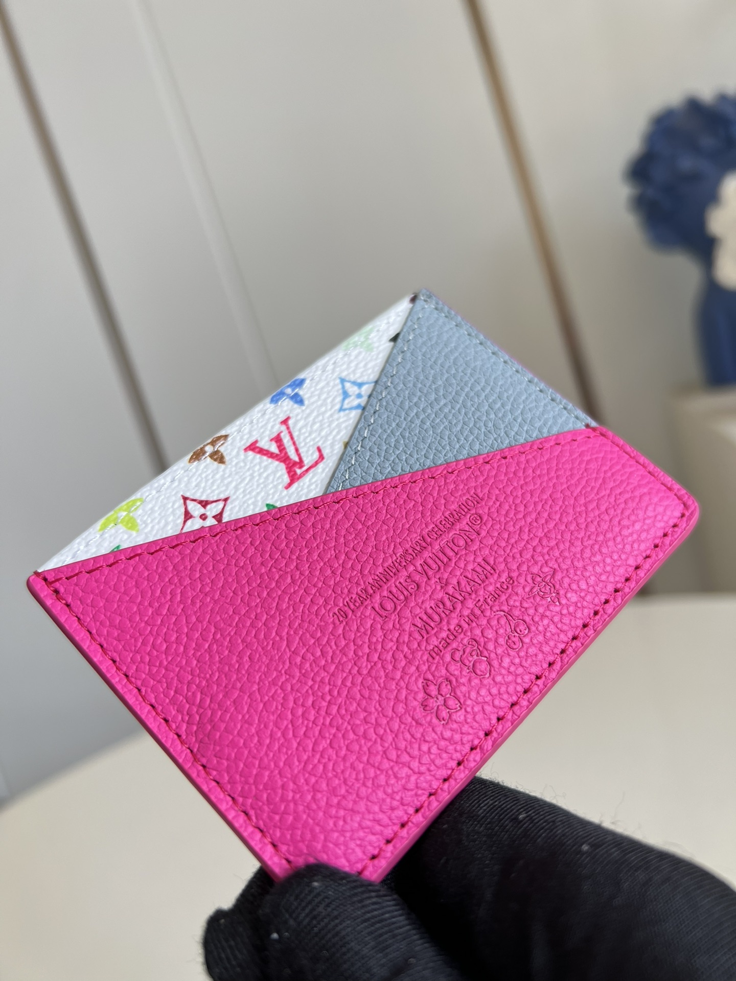 Bagsaaa M14091 LV x TM Criss-Cross Card Holder Pink - 10 x 7 x 0.3 cm