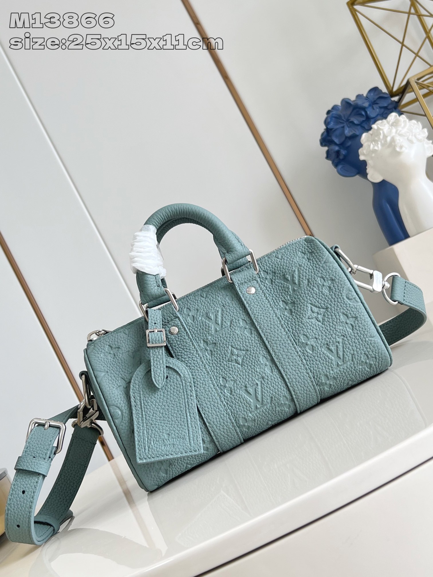 Bagsaaa L0vis Vvtt0n M13866 Keepall Bandoulière 25 Lake Green - 25cm