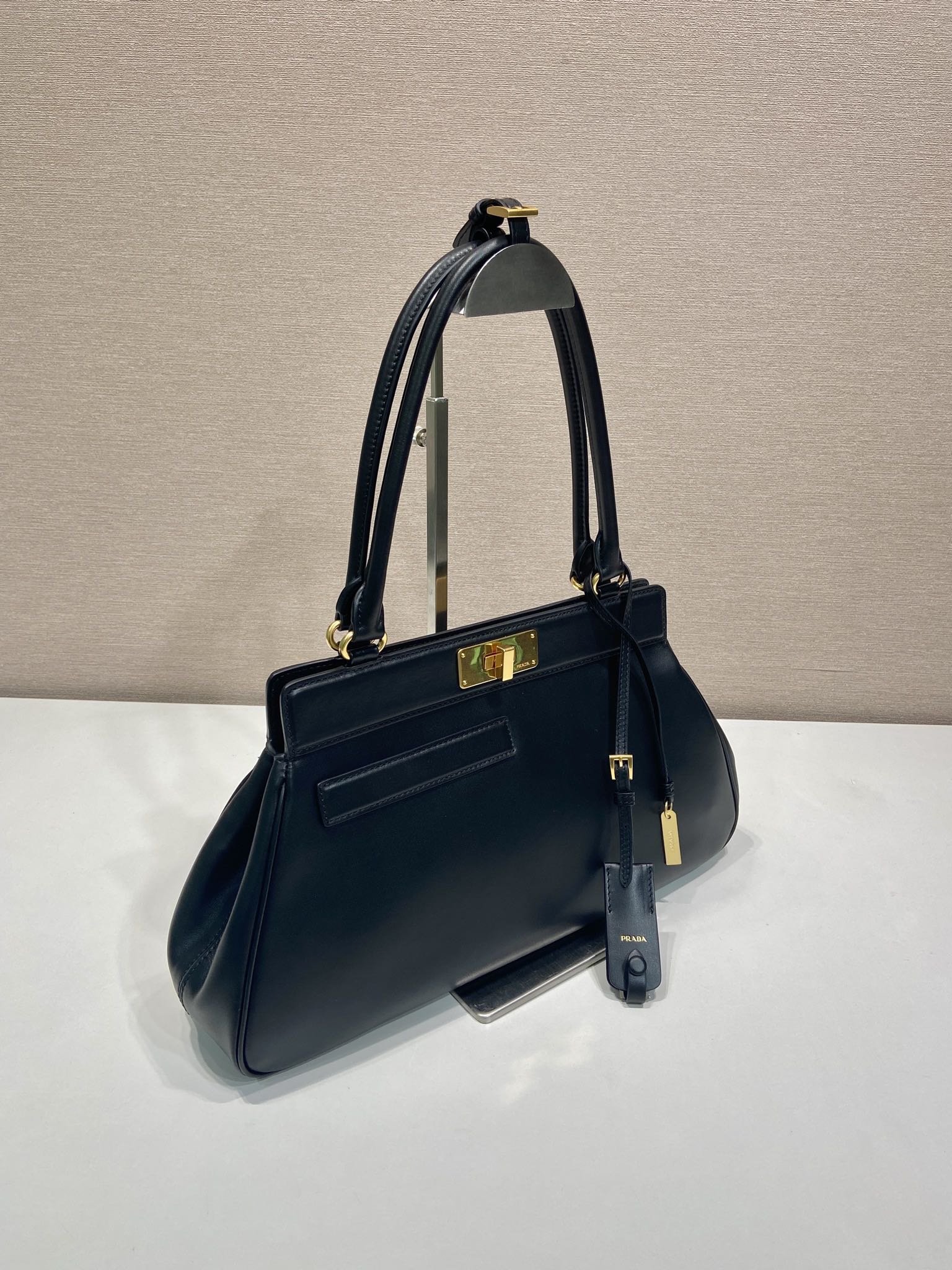 Bagsaaa Pra*a Medium leather tote bag 1BG569 black - 38cm