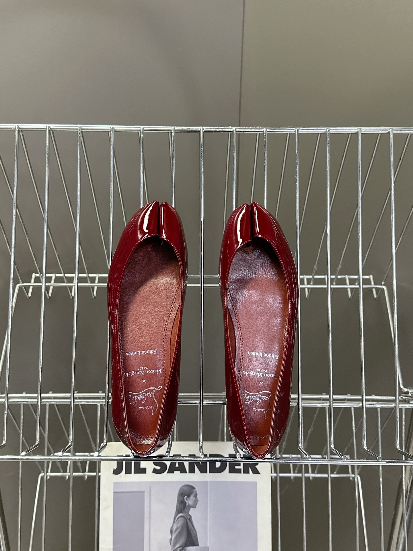 Bagsaaa CL Marlougiela Ballerinas Dark Red Patent calf leather
