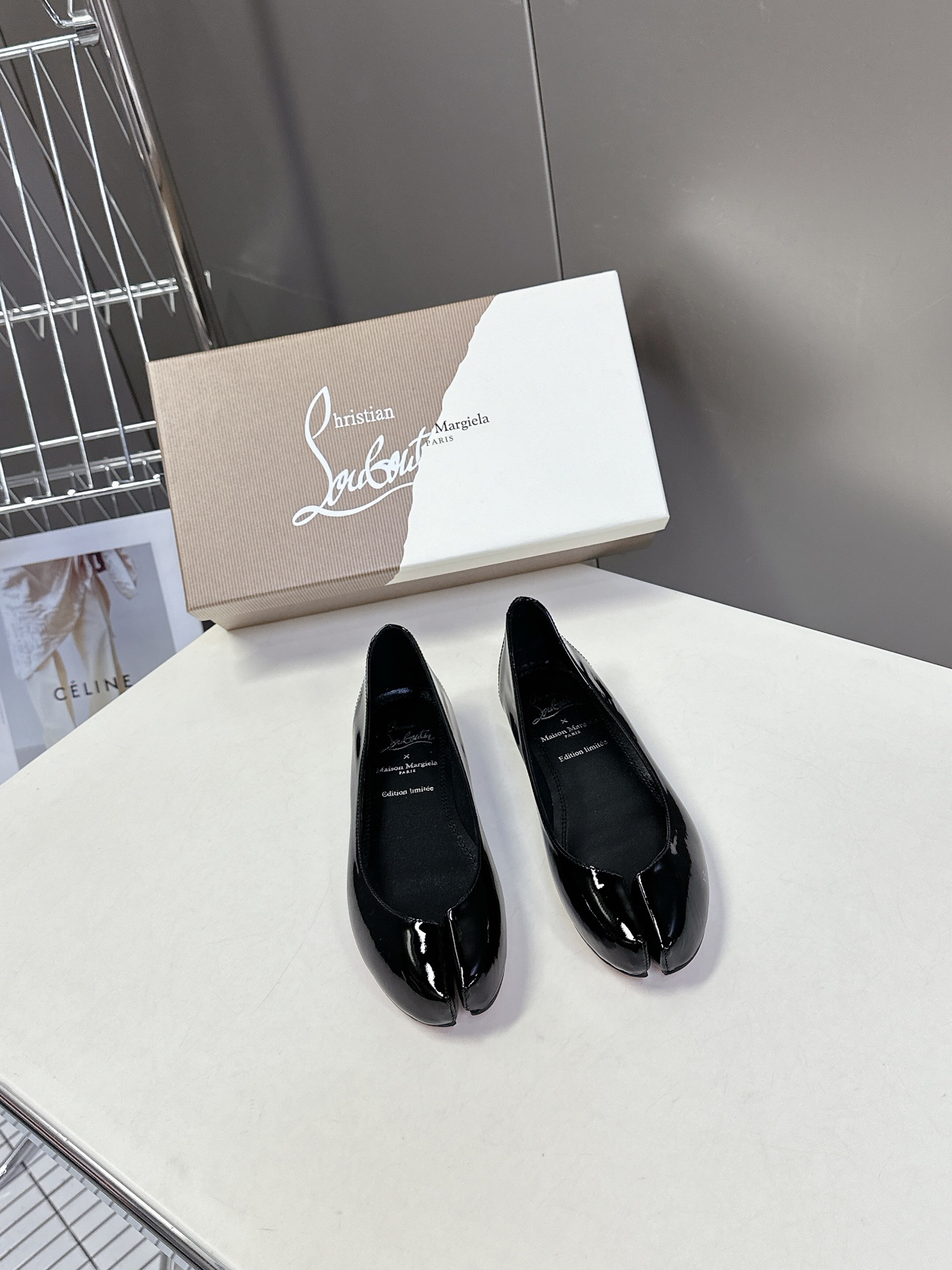 Bagsaaa CL Marlougiela Ballerinas Black Patent calf leather