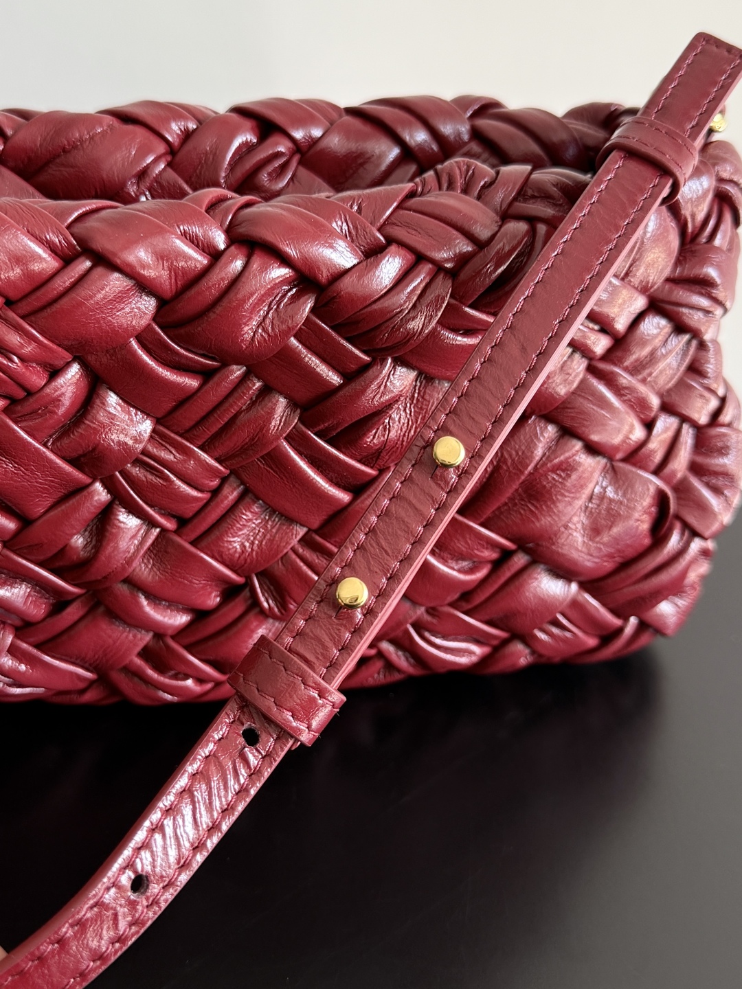 Bagsaaa B0tt*ga Ven*ta Kalimero Cha-Cha clutch 785780 red - 28.5cm