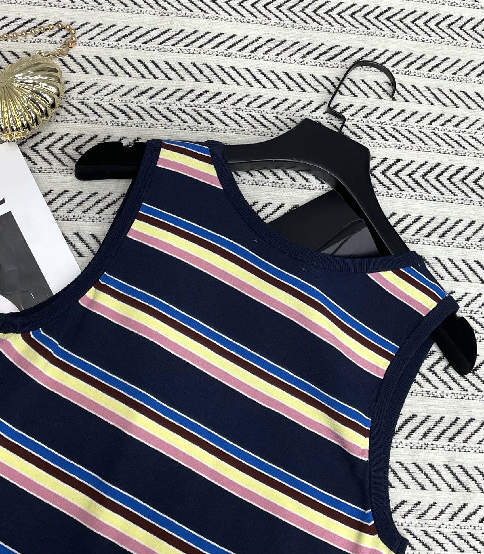 Bagsaaa Pra*a Cotton tank top Navy