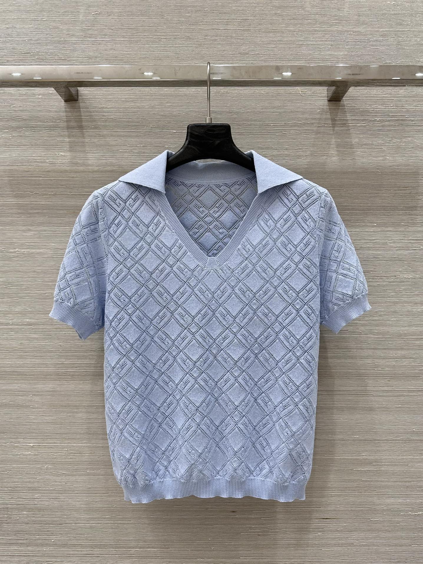 Bagsaaa Givenchy Slim fit polo in monogram 72 jacquard blue