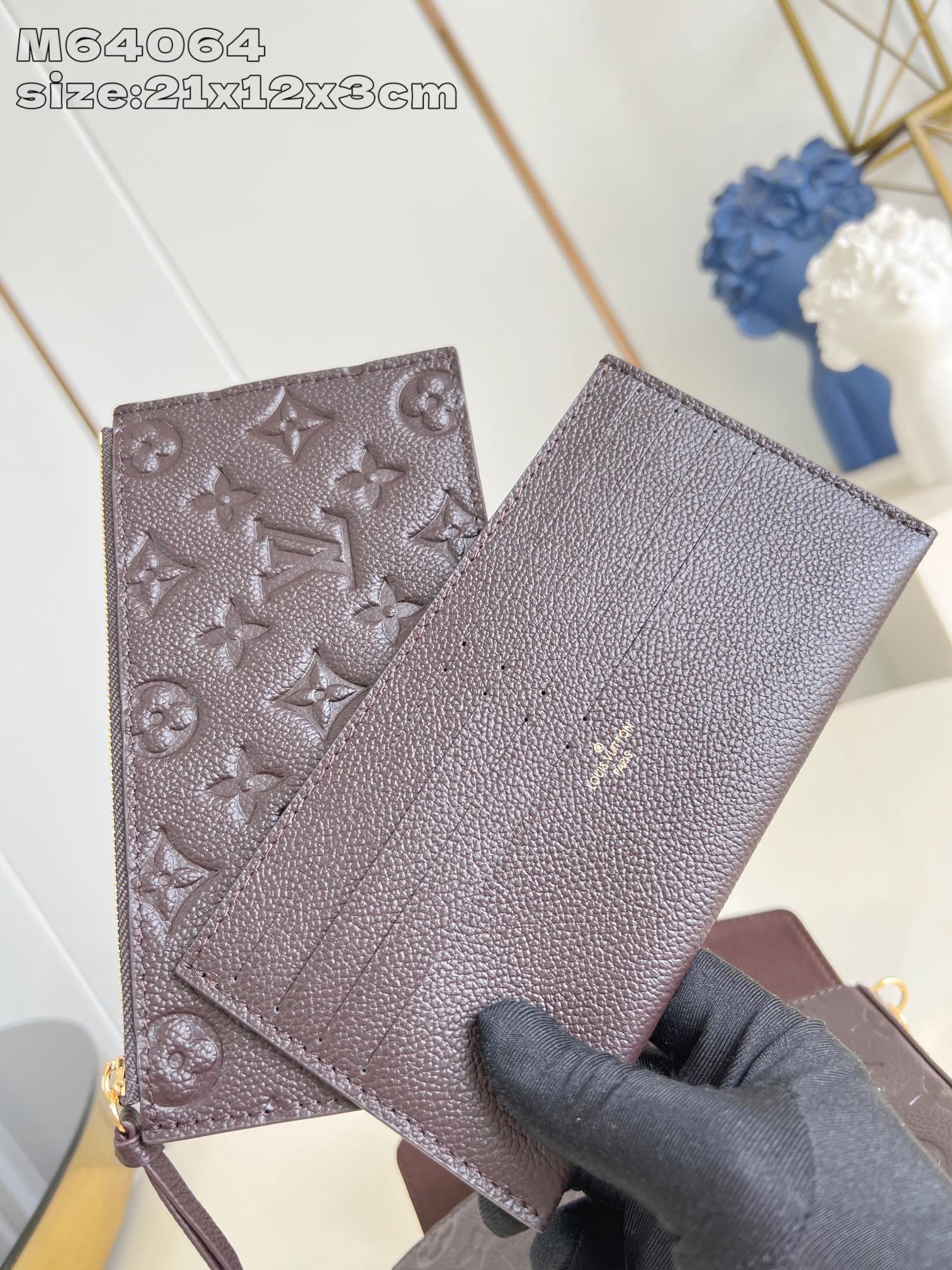 Bagsaaa LV M14193 Félicie Pochette Chocolate Brown - 21cm