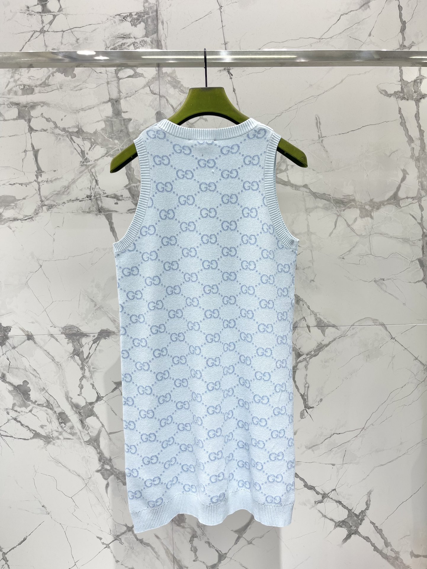 Bagsaaa GG cotton minidress in blue