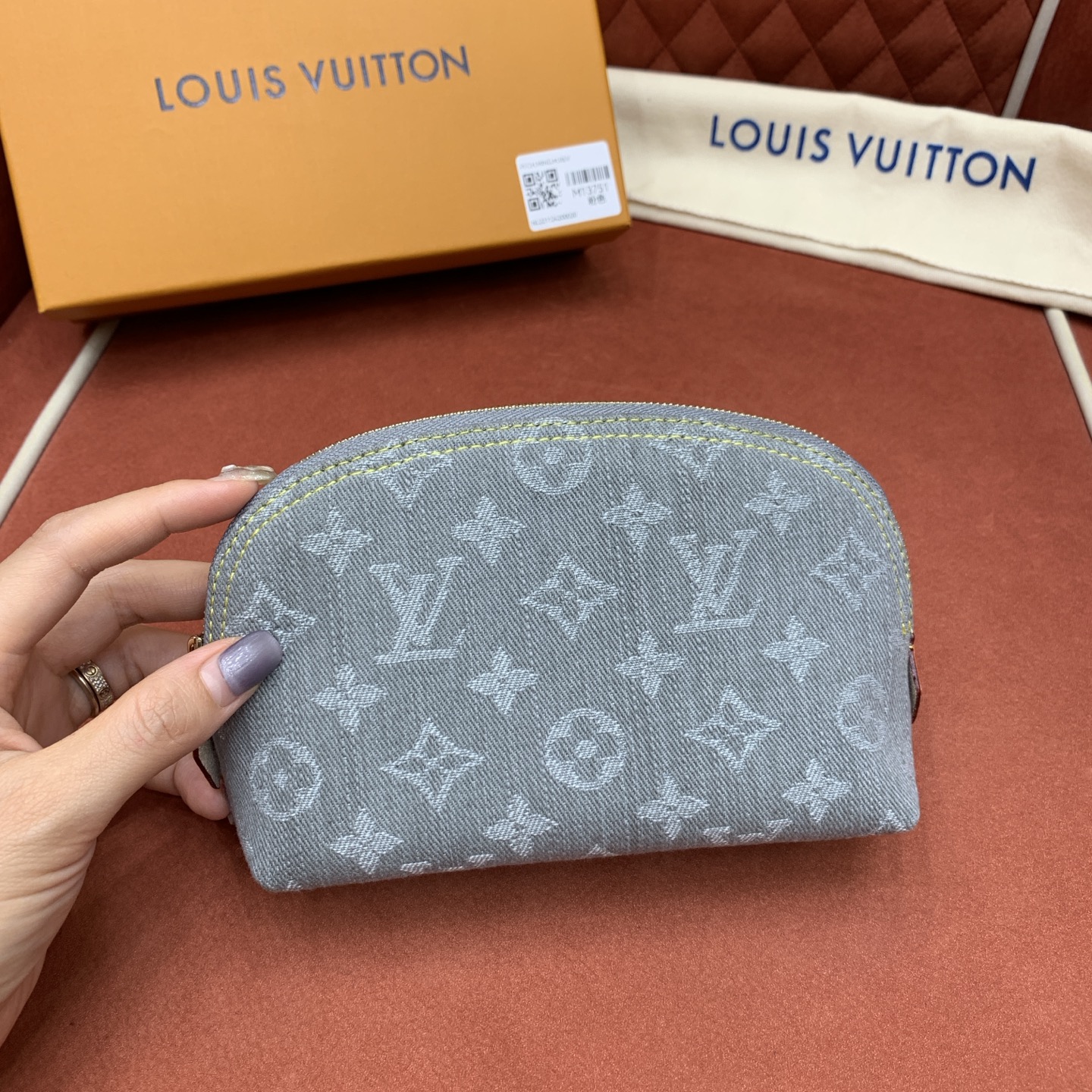 Bagsaaa LV M13751 Cosmetic Pouch PM Gray - 19cm