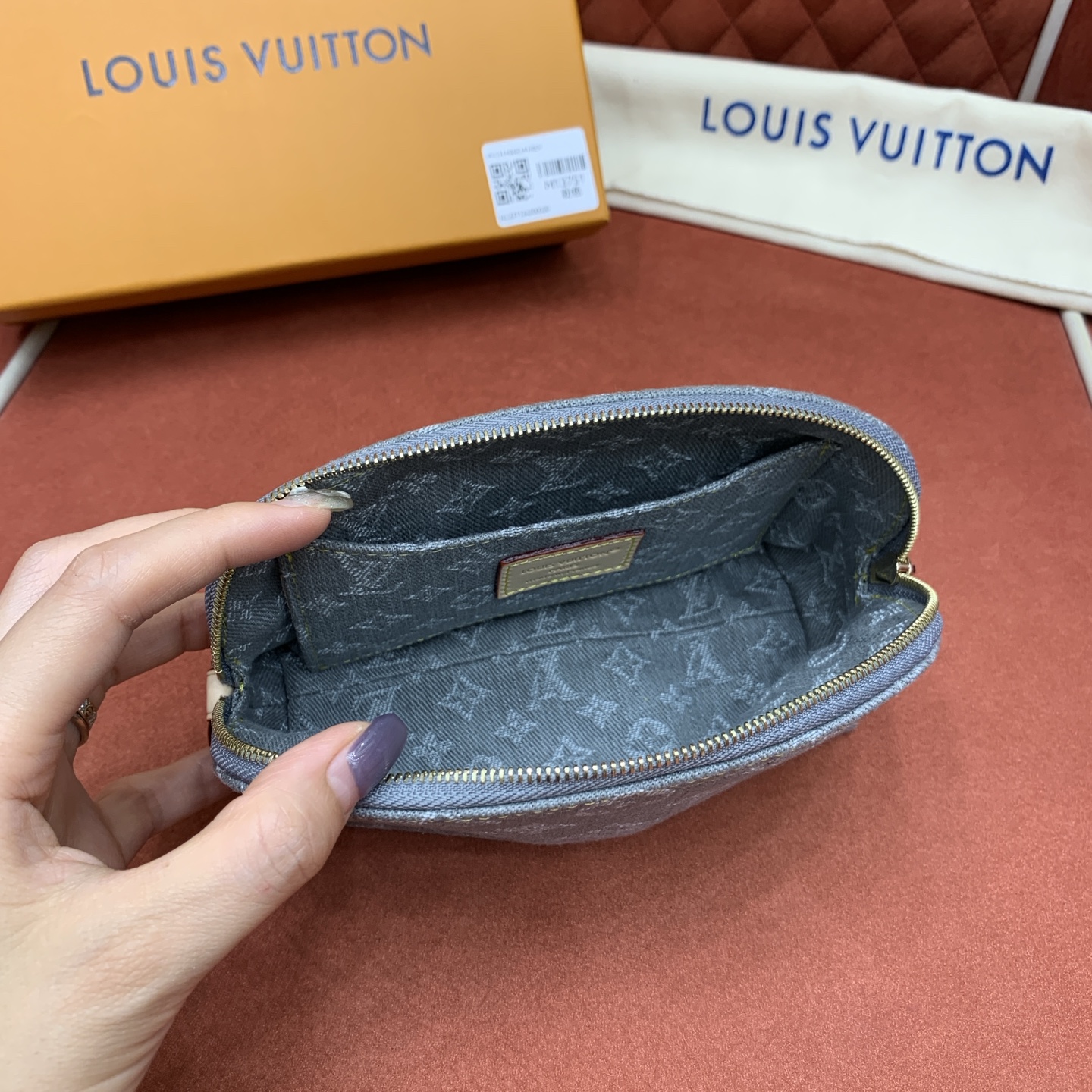 Bagsaaa LV M13751 Cosmetic Pouch PM Gray - 19cm