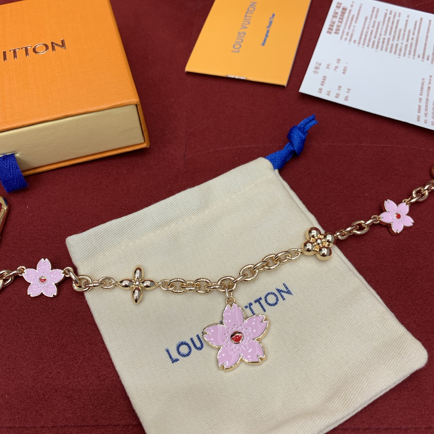 Bagsaaa M02540 LV x TM Cherry Blossom Bag Chain