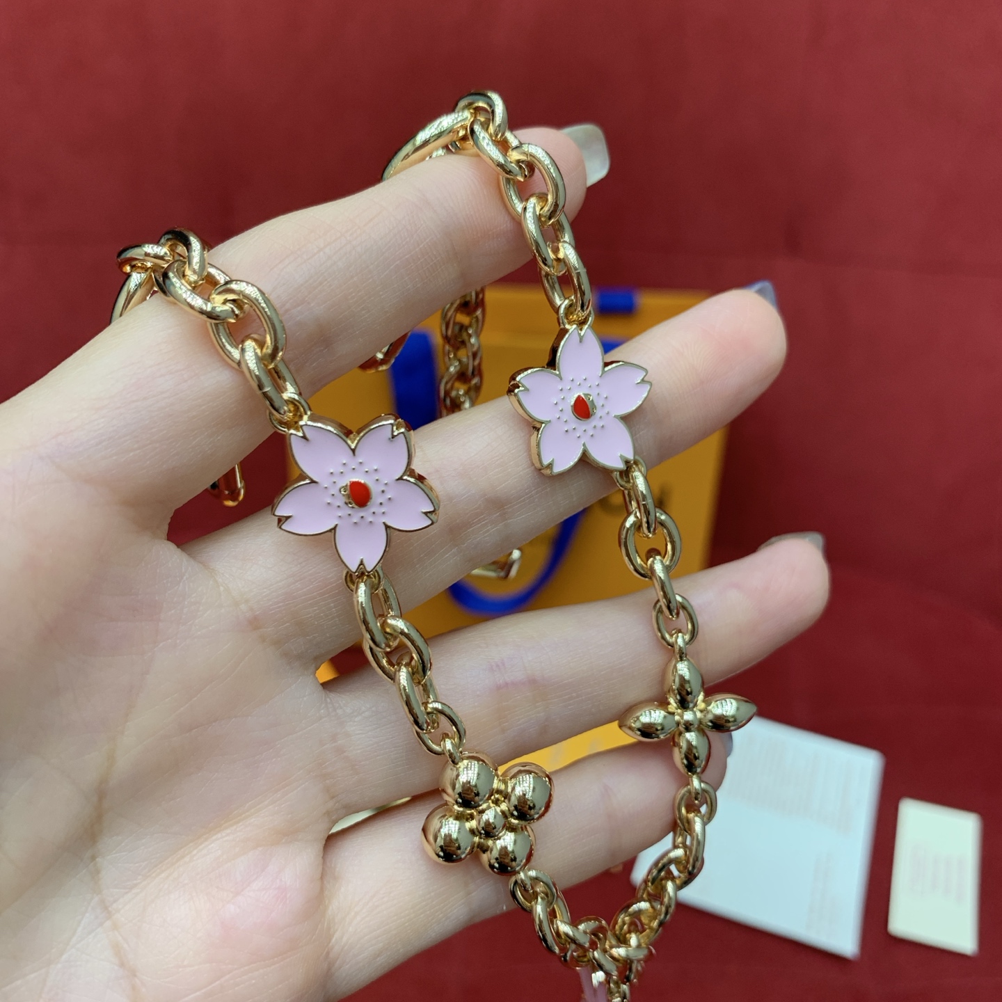 Bagsaaa M02540 LV x TM Cherry Blossom Bag Chain