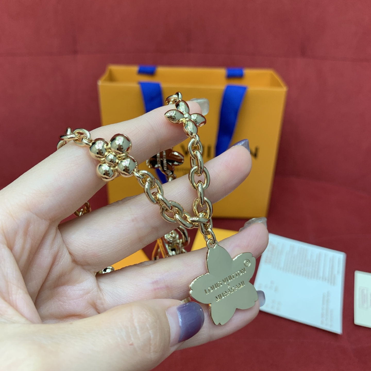 Bagsaaa M02540 LV x TM Cherry Blossom Bag Chain
