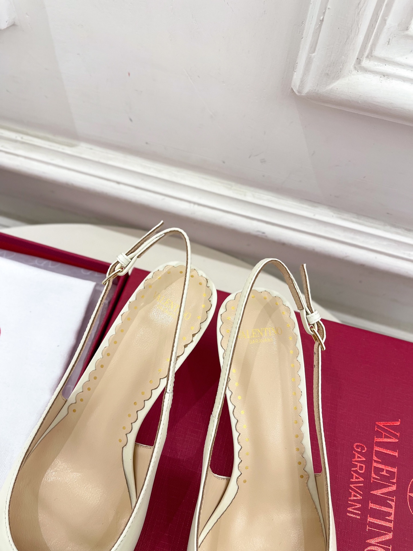 Bagsaaa Va1e*ntin0 Bepointy Slingback Pumps In Kidskin 45mm