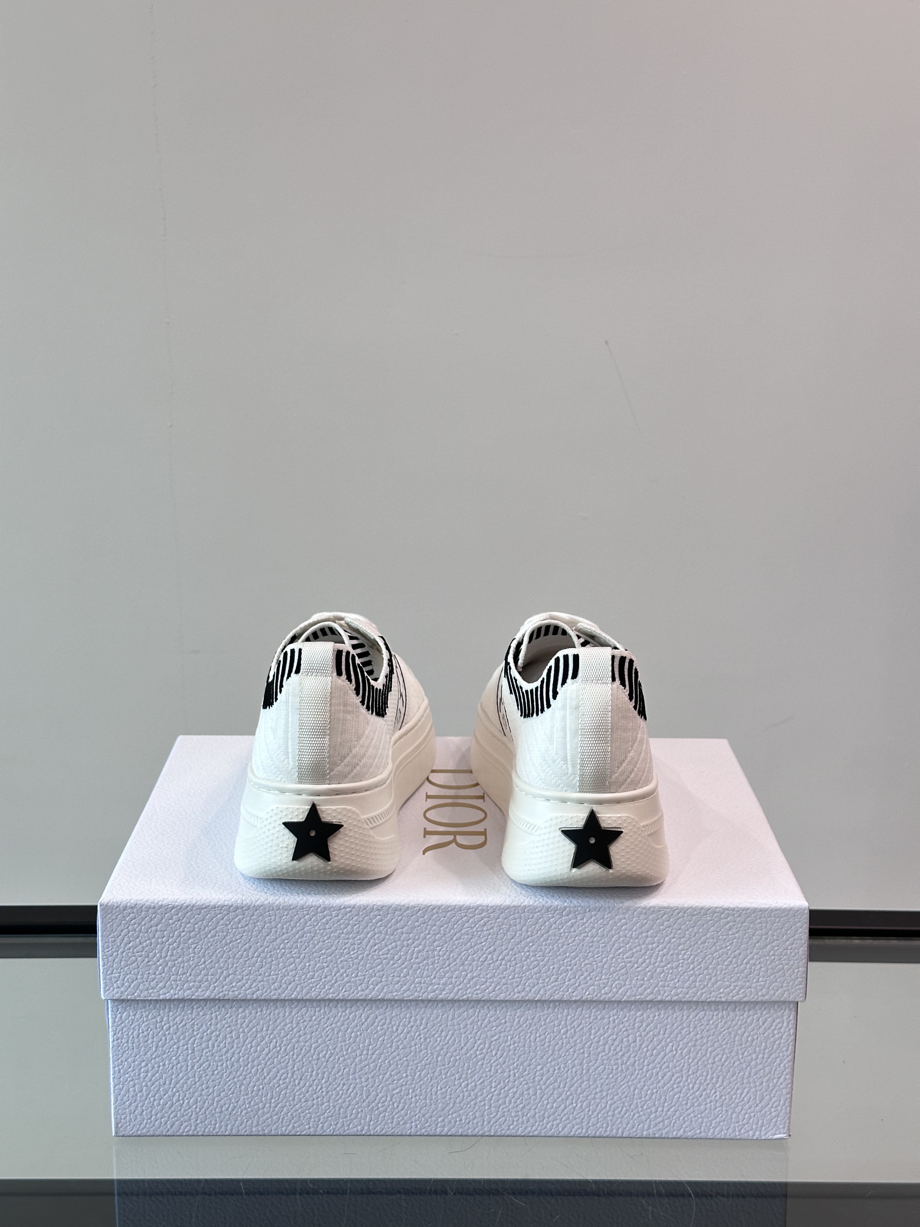 Bagsaaa D10r Star Platform Sneaker White Technical Mesh