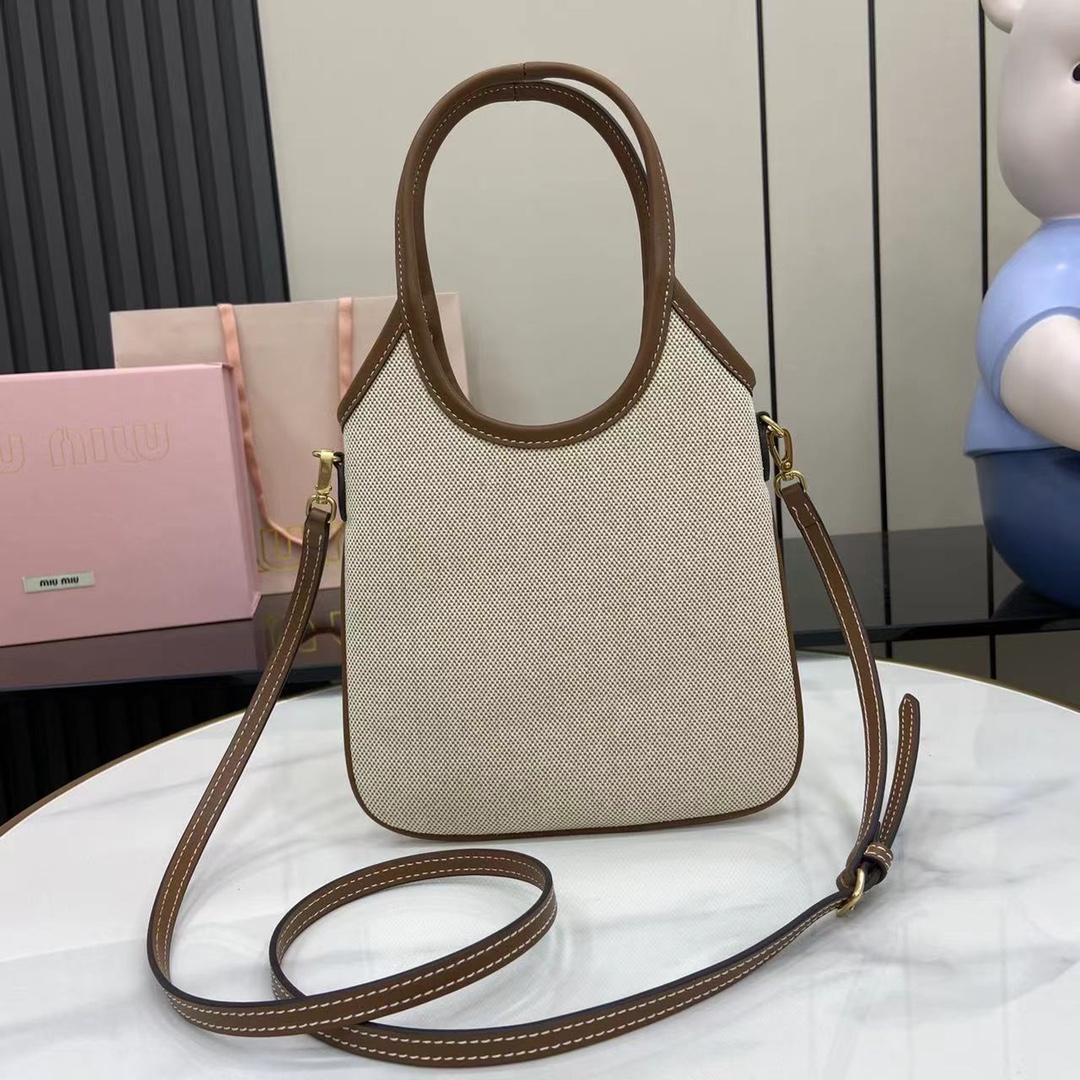 Bagsaaa M1um1u IVY canvas and leather bag 5BA281 - 24cm