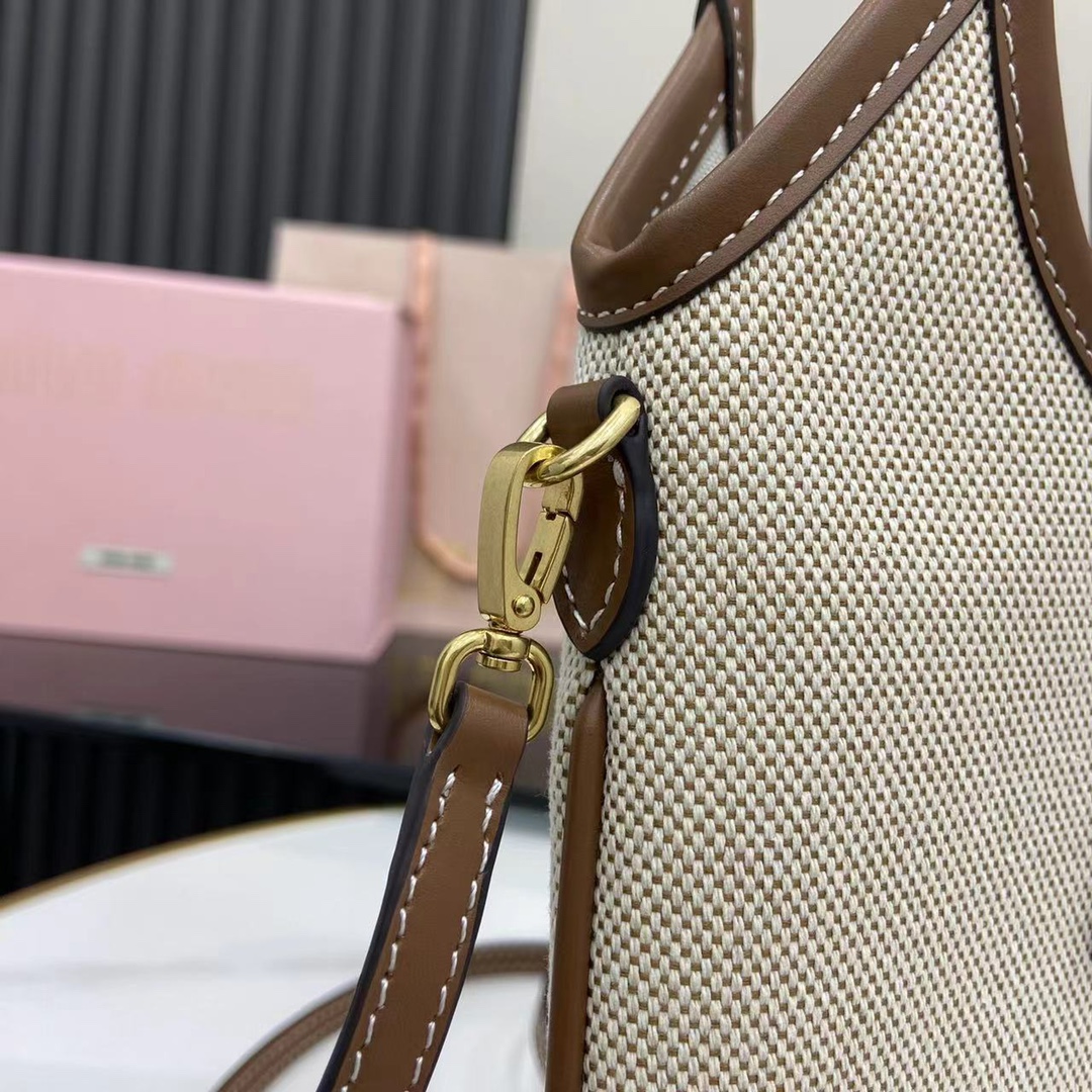 Bagsaaa M1um1u IVY canvas and leather bag 5BA281 - 24cm