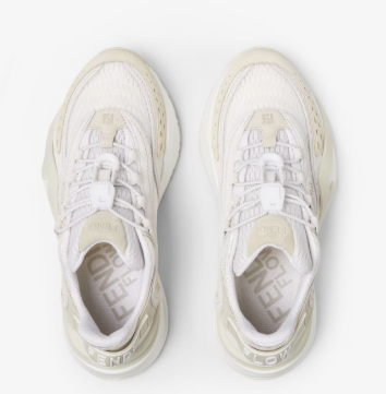 Bagsaaa F**di Flow White mesh and suede low tops