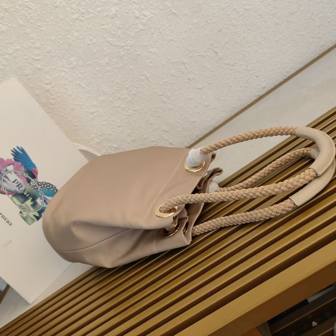 Bagsaaa Pra*a Mariner Re-Nylon small bucket bag 1BE082 beige - 28cm