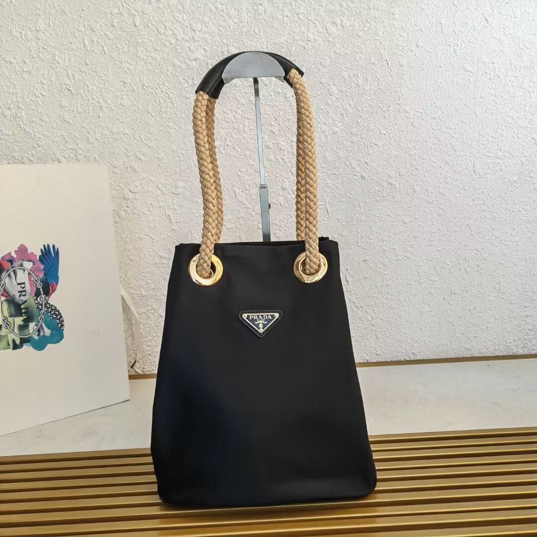 Bagsaaa Pra*a Mariner Re-Nylon small bucket bag 1BE082 black - 28cm