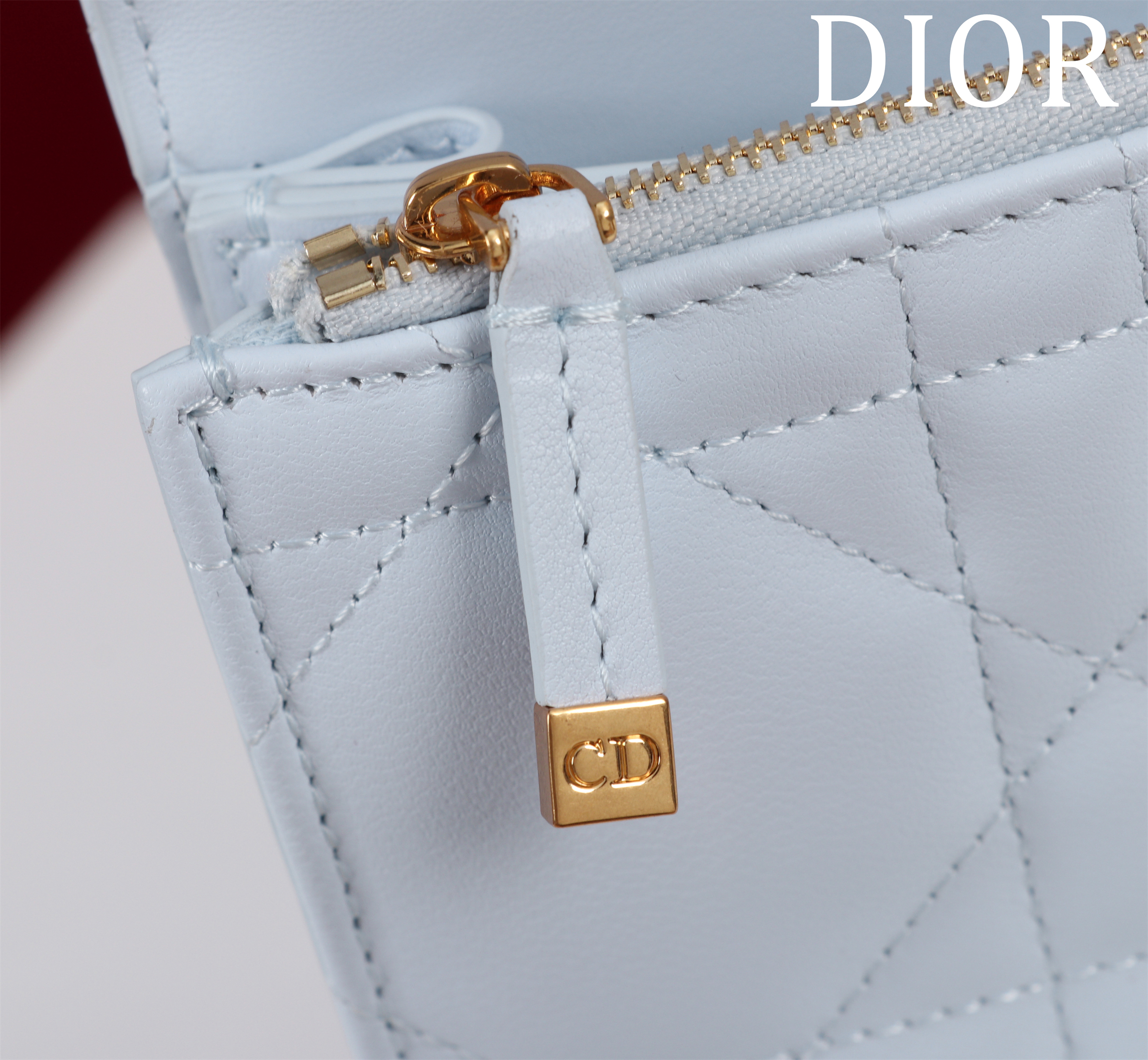 Bagsaaa D10r Miss Caro Mini Bag Light Blue Macrocannage Lambskin - 18cm