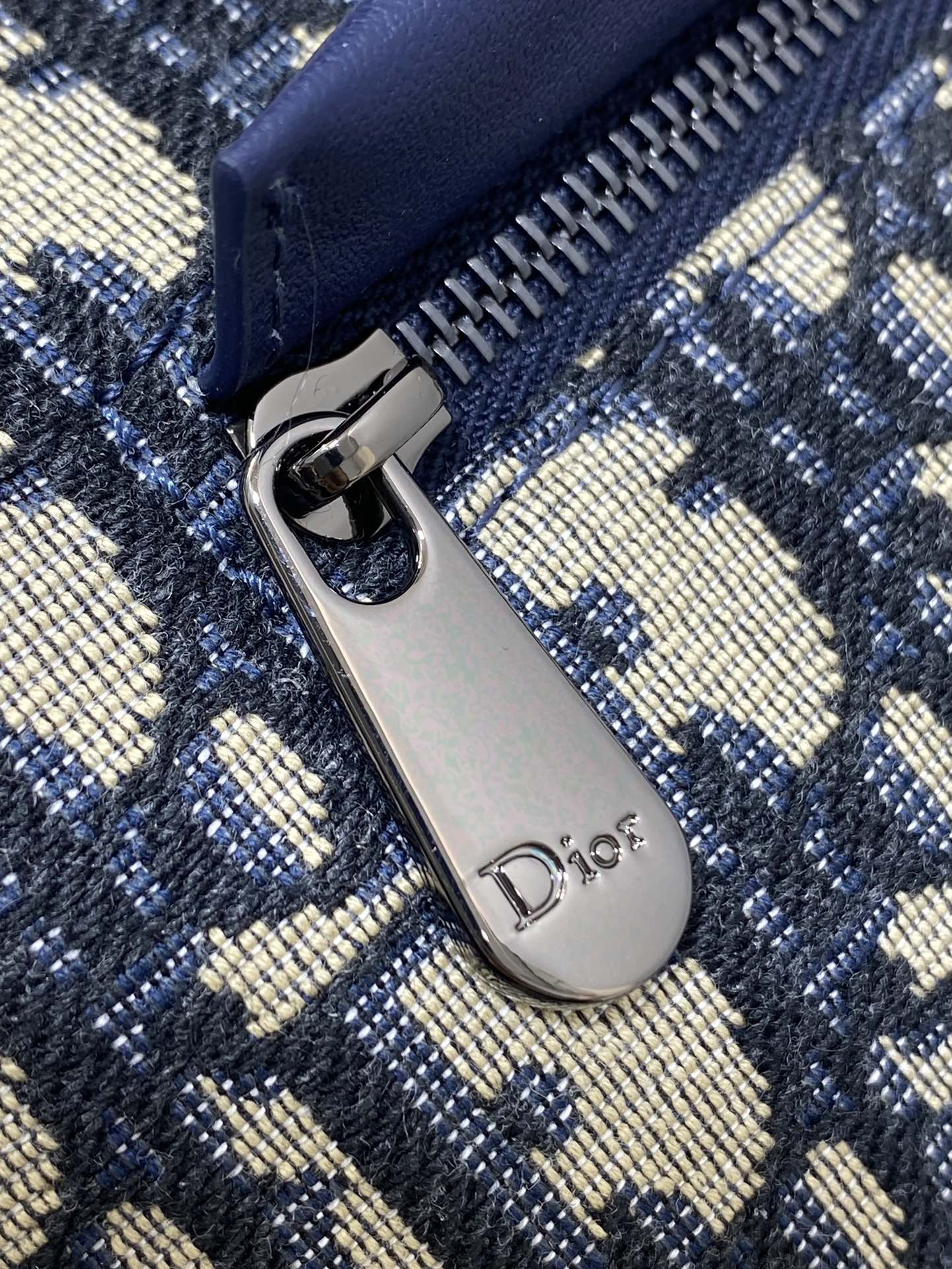 Bagsaaa D10r Backpack Beige and Blue D10r Oblique Jacquard - 19.5cm