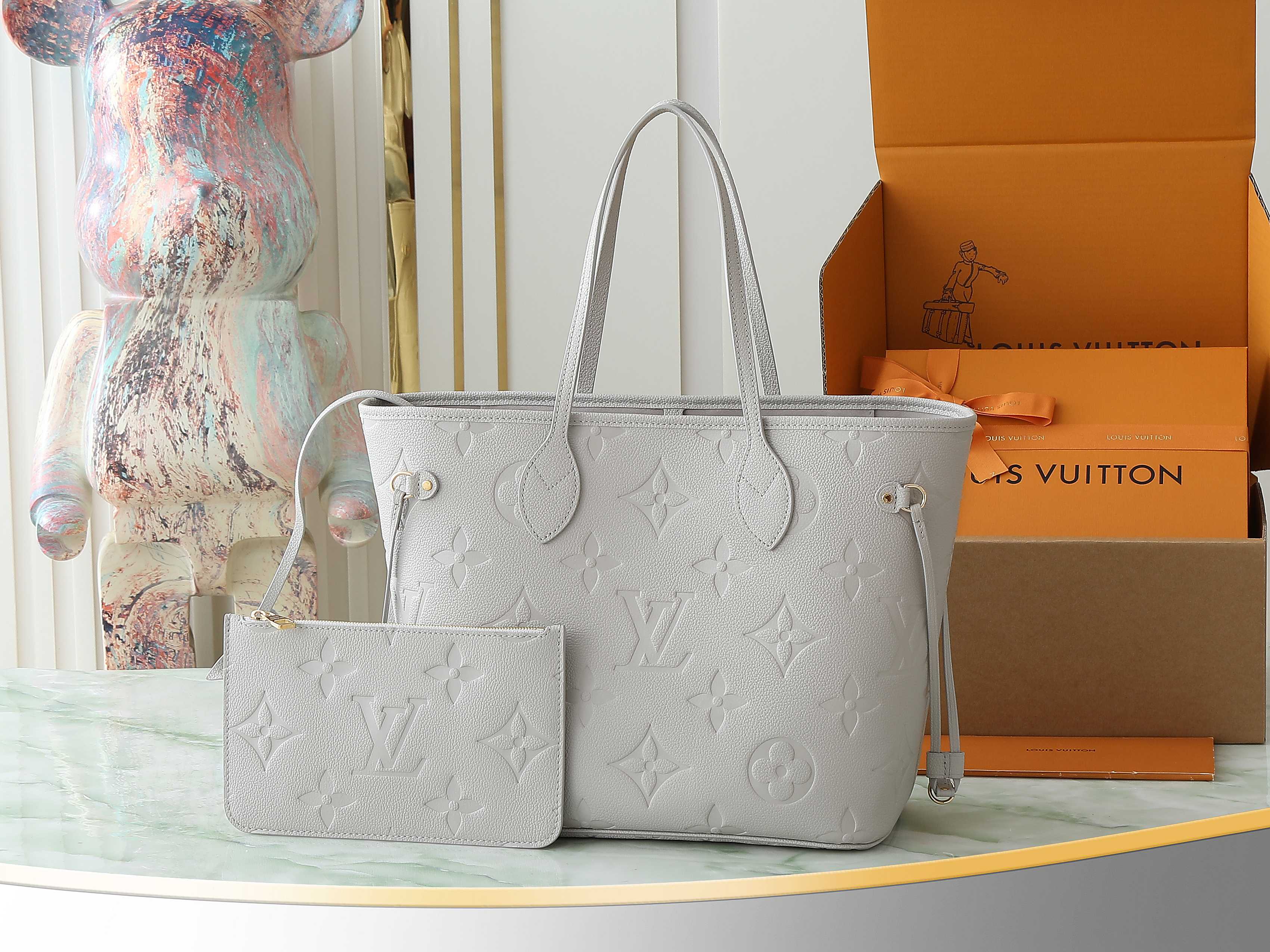 Bagsaaa LV M13758 Neverfull MM Gray - 31cm