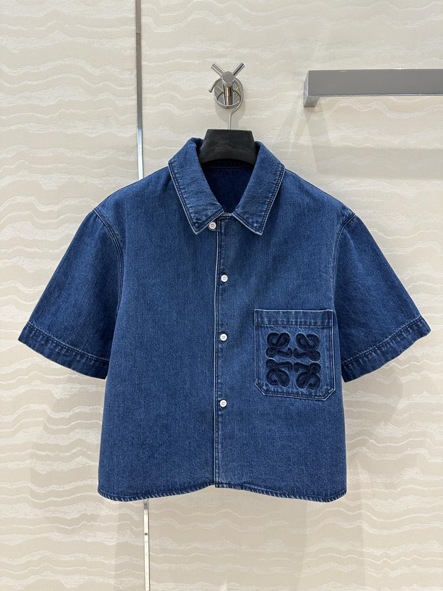 Bagsaaa L0ew* Short sleeve shirt in denim