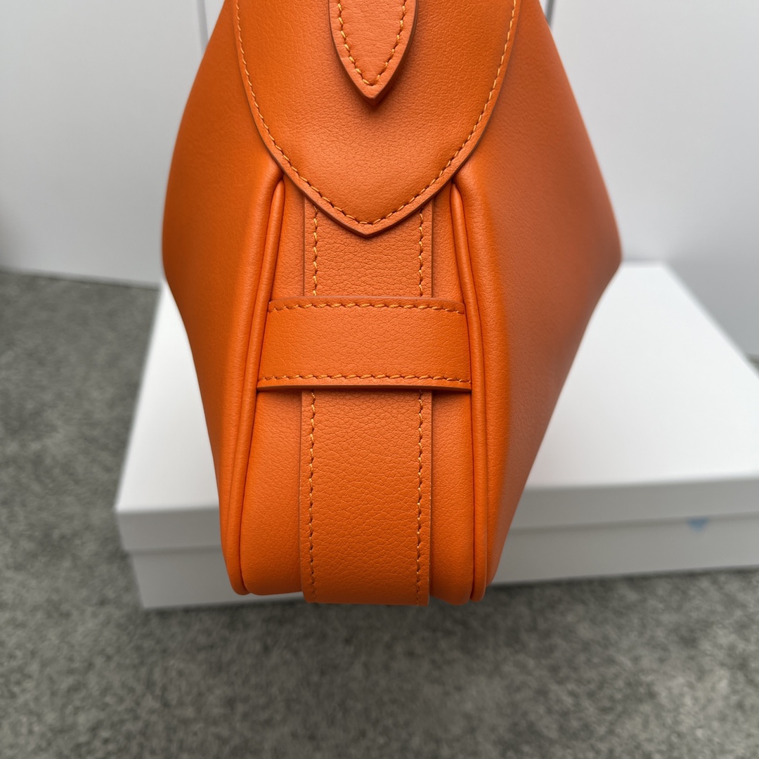 Bagsaaa Ce1i*e Women Medium Romy in S*pple Calfskin Orange - 34cm