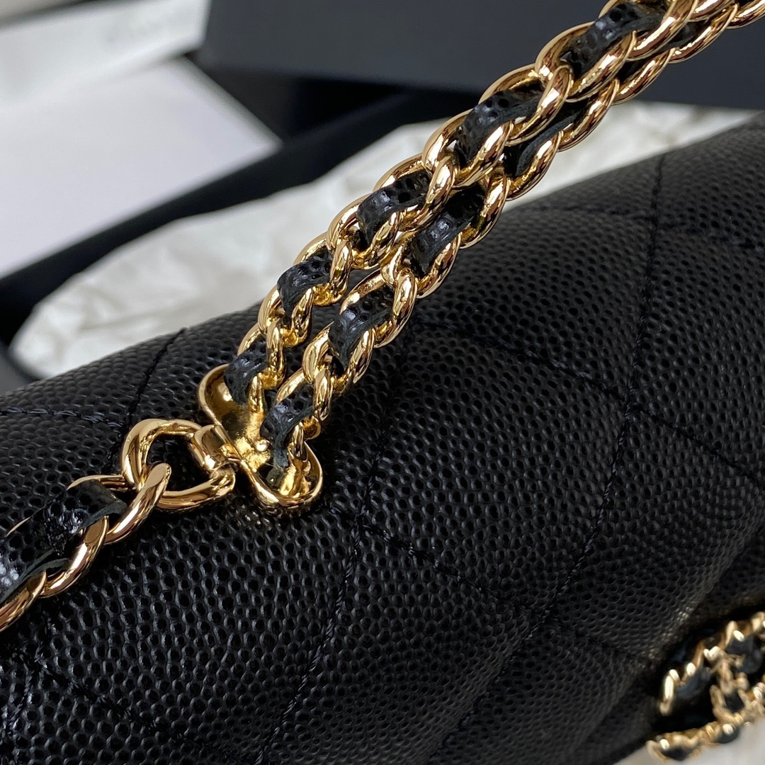 Bagsaaa Ch**el Phone Holder with Chain AP3238 Black - 18cm