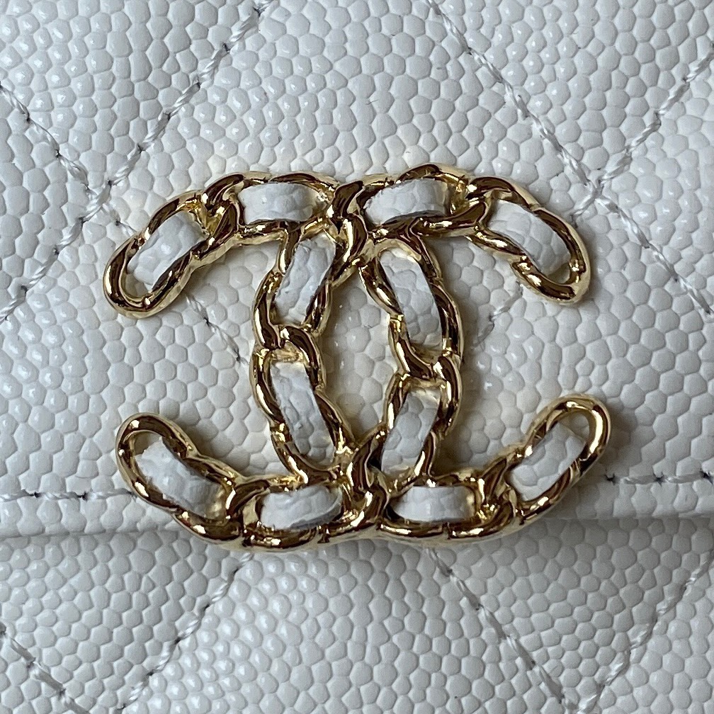 Bagsaaa Ch**el Phone Holder with Chain AP3238 White - 18cm