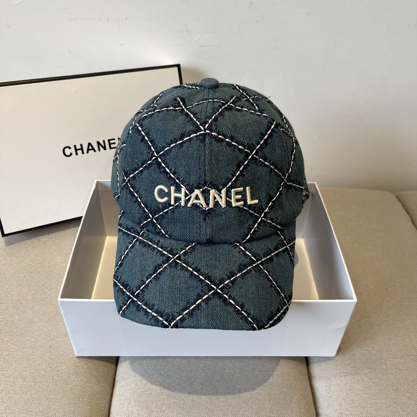Bagsaaa Ch**el Blue Denim Cap