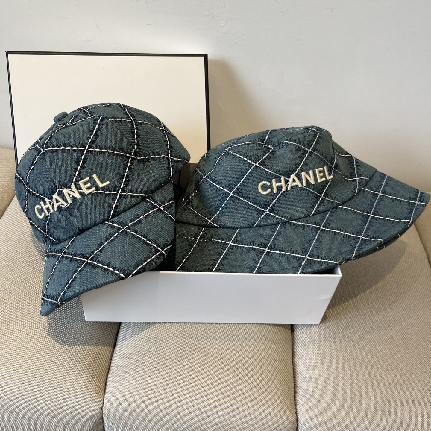 Bagsaaa Ch**el Blue Denim Cap