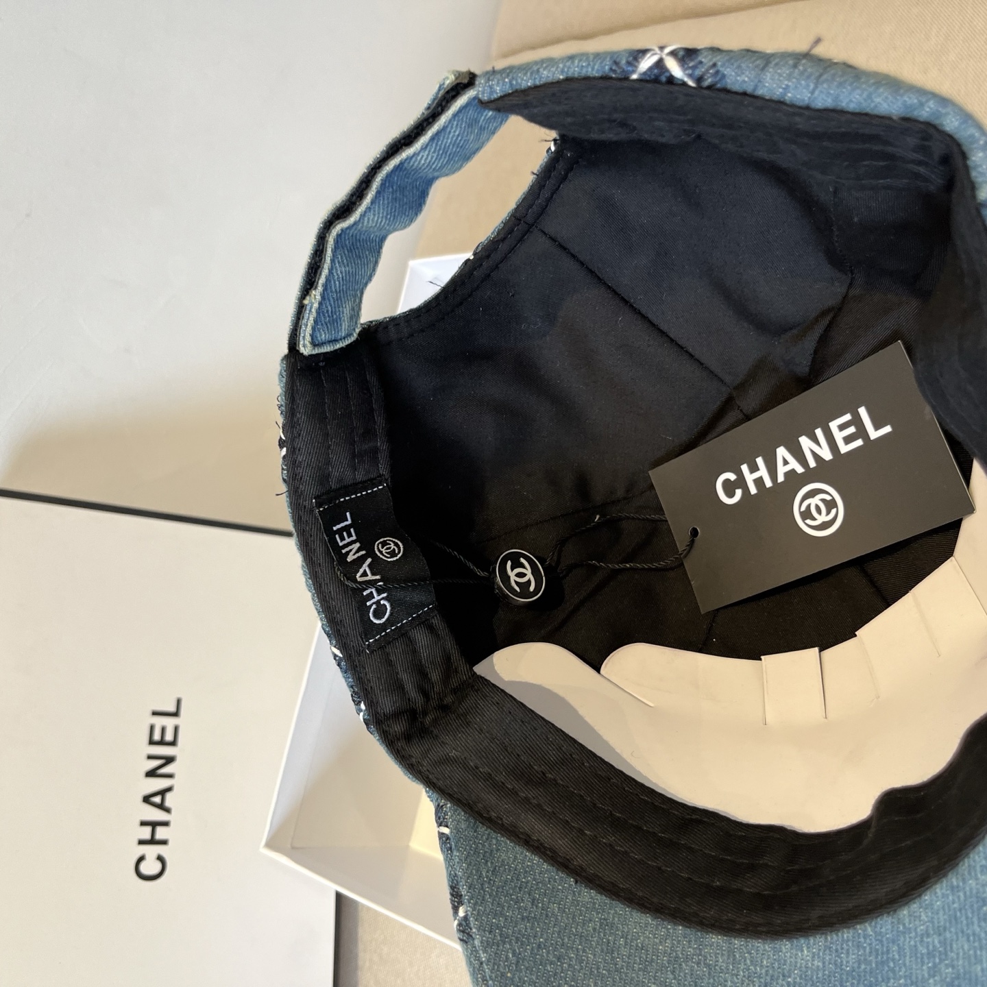 Bagsaaa Ch**el Blue Denim Cap